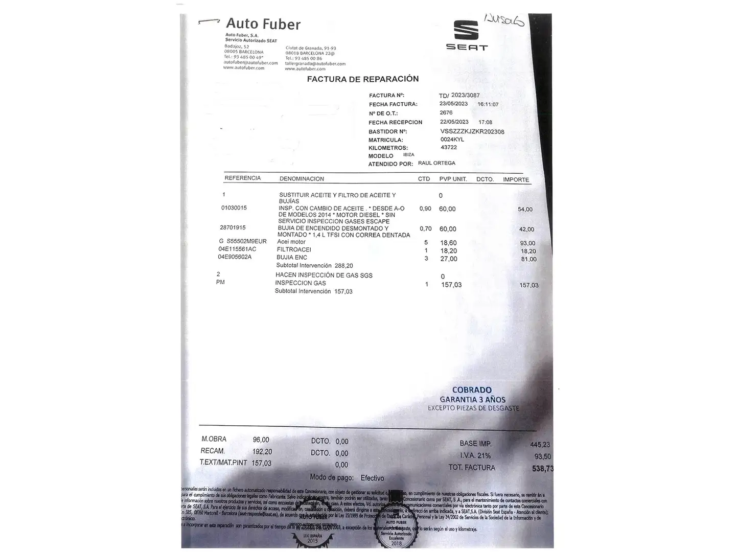 Foto Seat Ibiza SEAT Ibiza 1.0 TGI FR (90 CV)