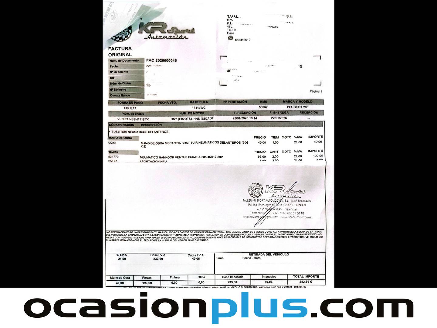 Foto del mantenimiento del Peugeot 208 Peugeot 208 PureTech 130 GT EAT8 (130 CV)