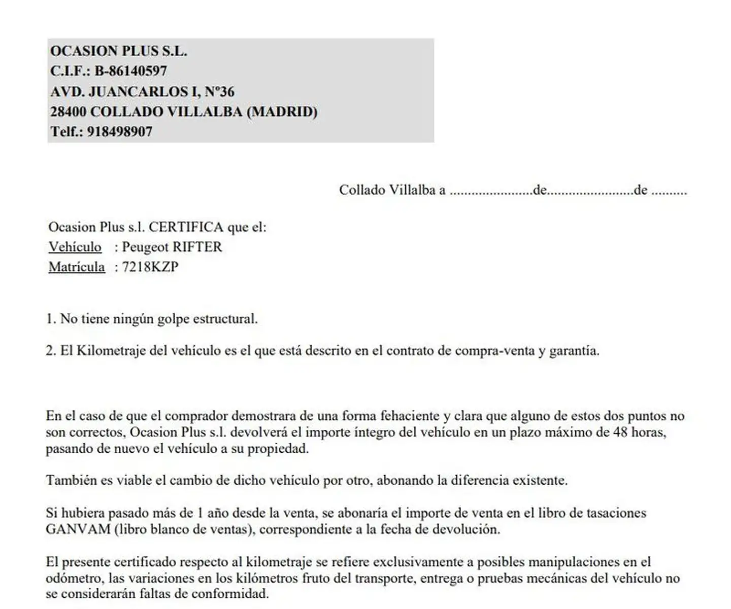 Certificado