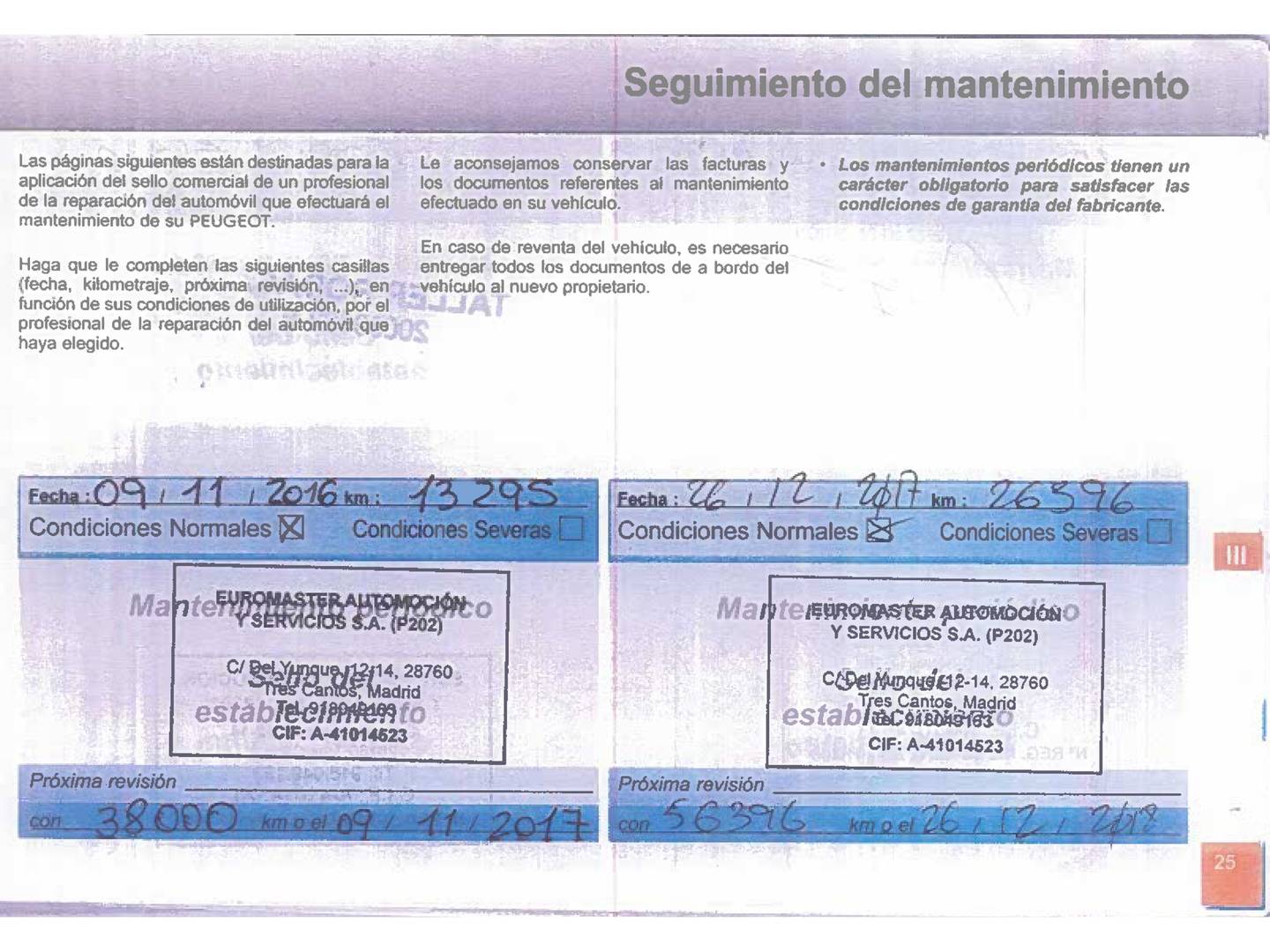 Foto del mantenimiento del Peugeot 2008 Peugeot 2008 BlueHDi 100 S&S Allure (100 CV)