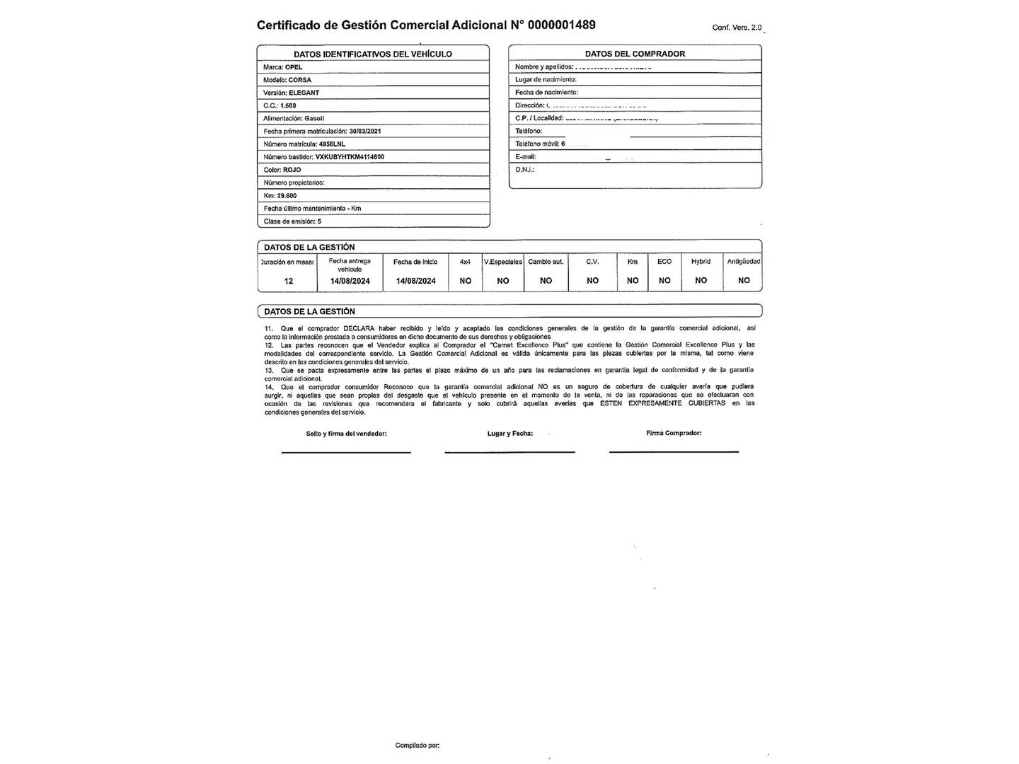 Foto del mantenimiento del Opel Corsa Opel Corsa 1.5D DT S&S Elegance (102 CV)