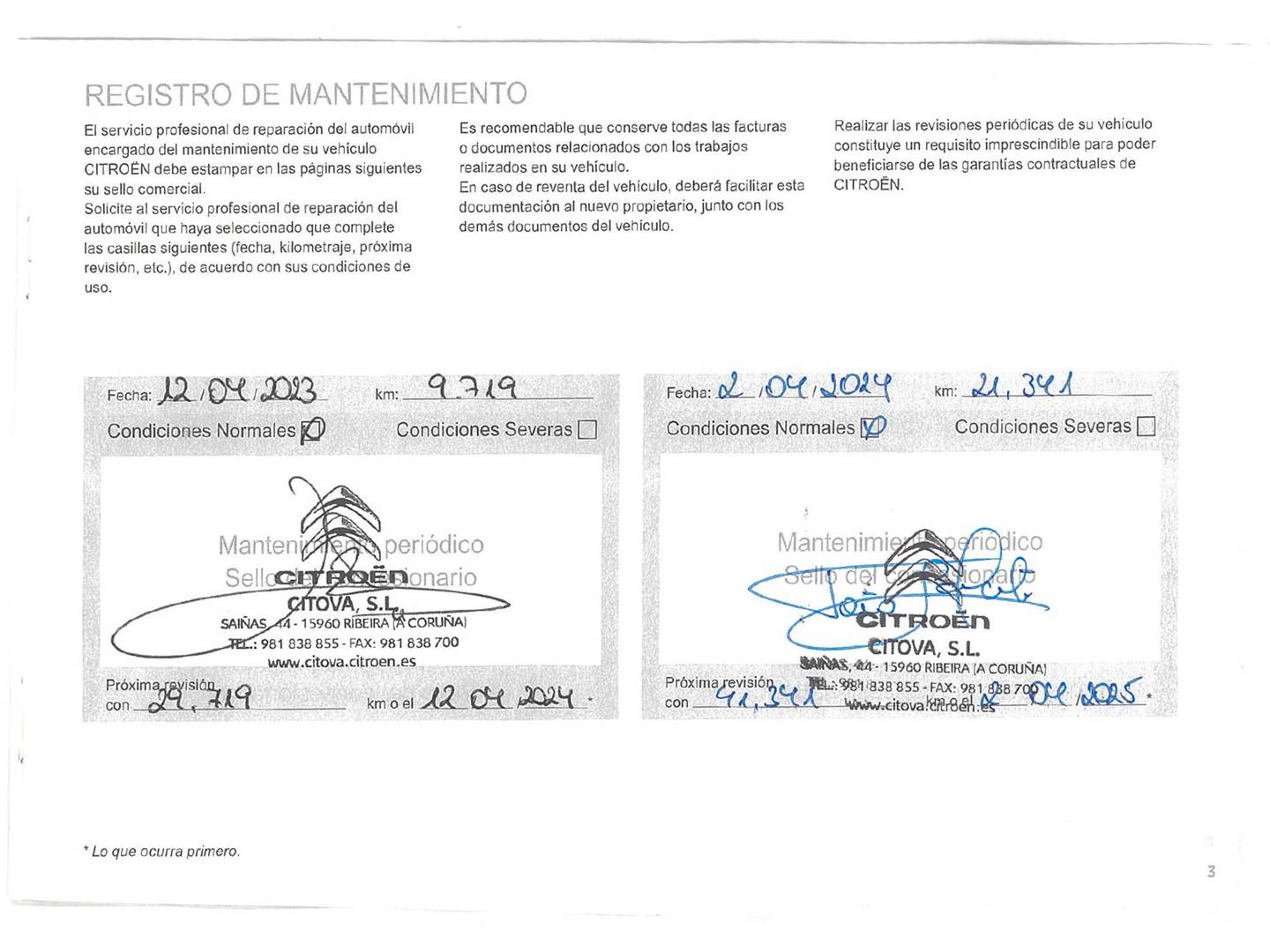 Foto del mantenimiento del Citroën C3 Citroën C3 PureTech 83 You! (83 CV)