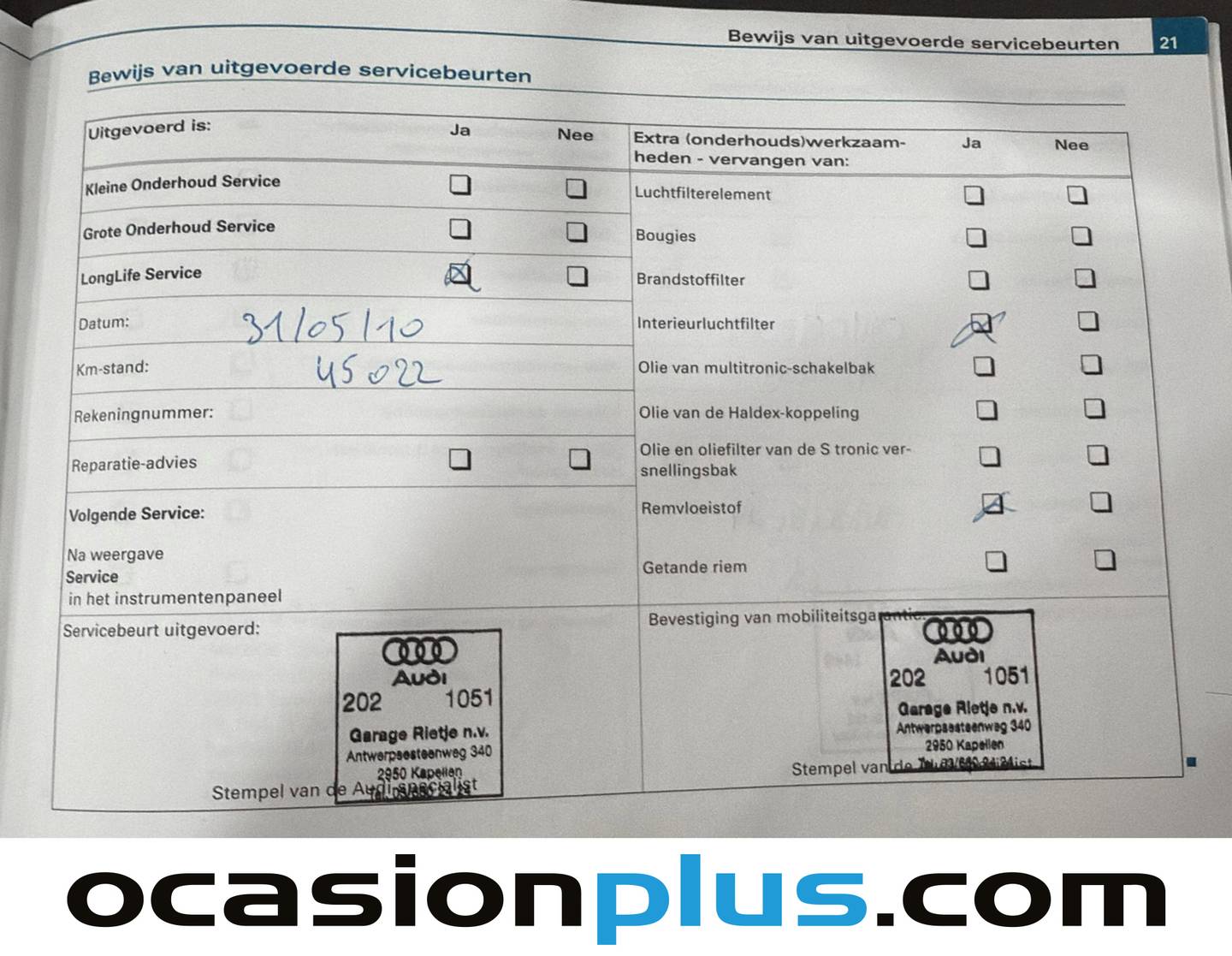 Foto del mantenimiento del Audi Q7 Audi Q7 3.0 TDI quattro tiptronic (211 CV)