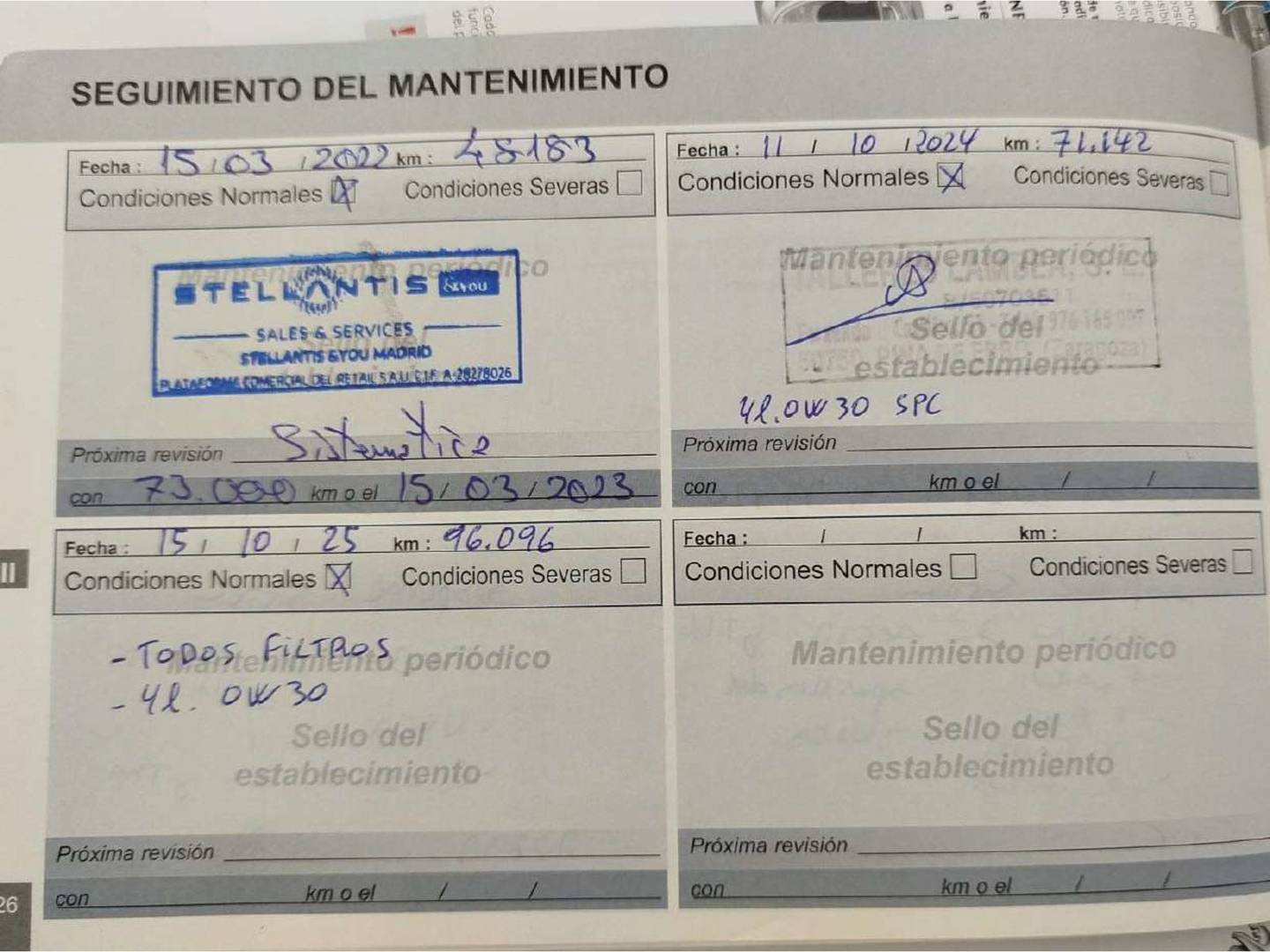 Foto del mantenimiento del Peugeot 308 Peugeot 308 1.6 BlueHDi Business Line (120 CV)