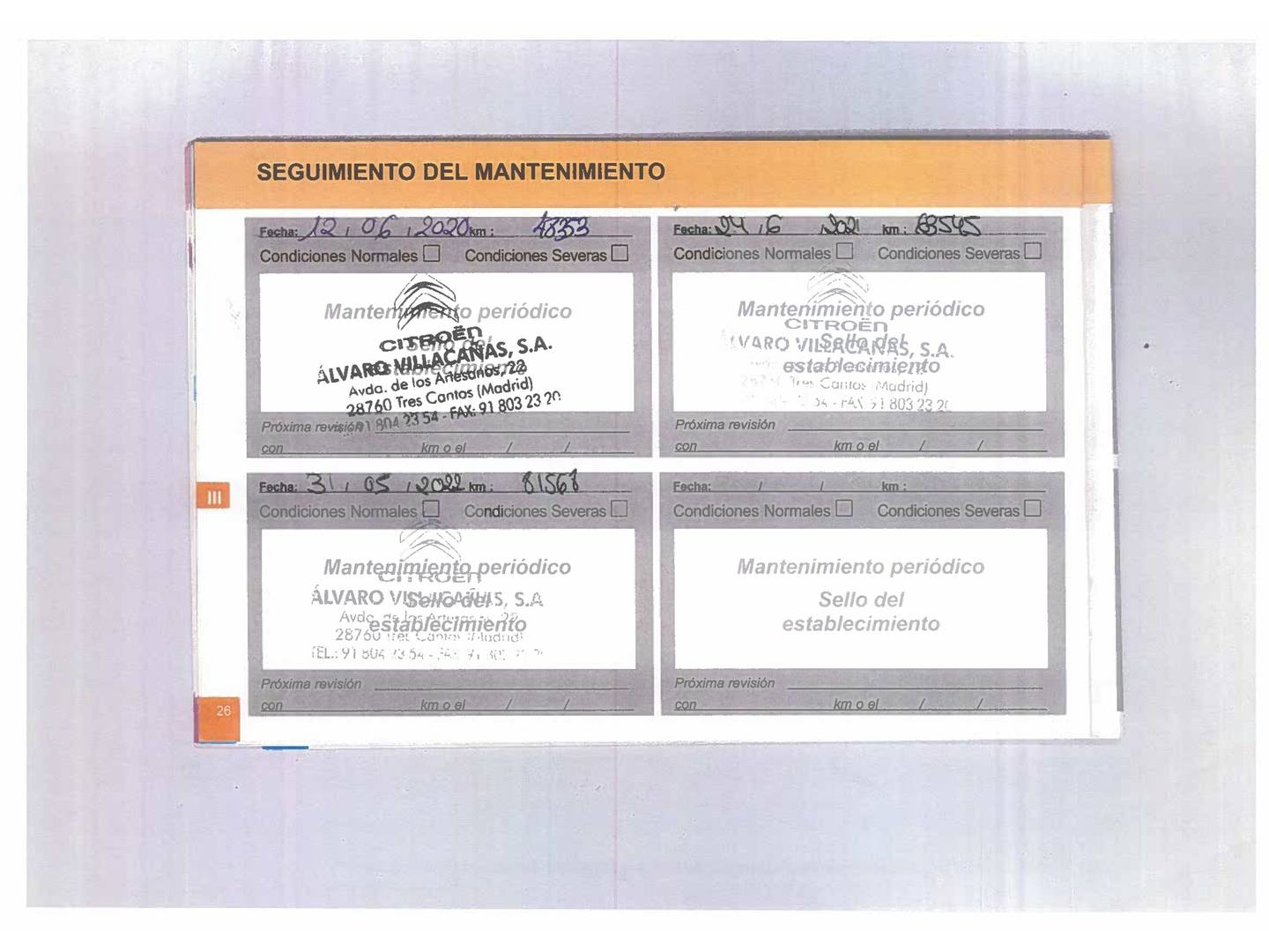 Foto del mantenimiento del Citroën Grand C4 Picasso Citroën Grand C4 Picasso BlueHDi 120 Feel (120 CV) 7 Plazas