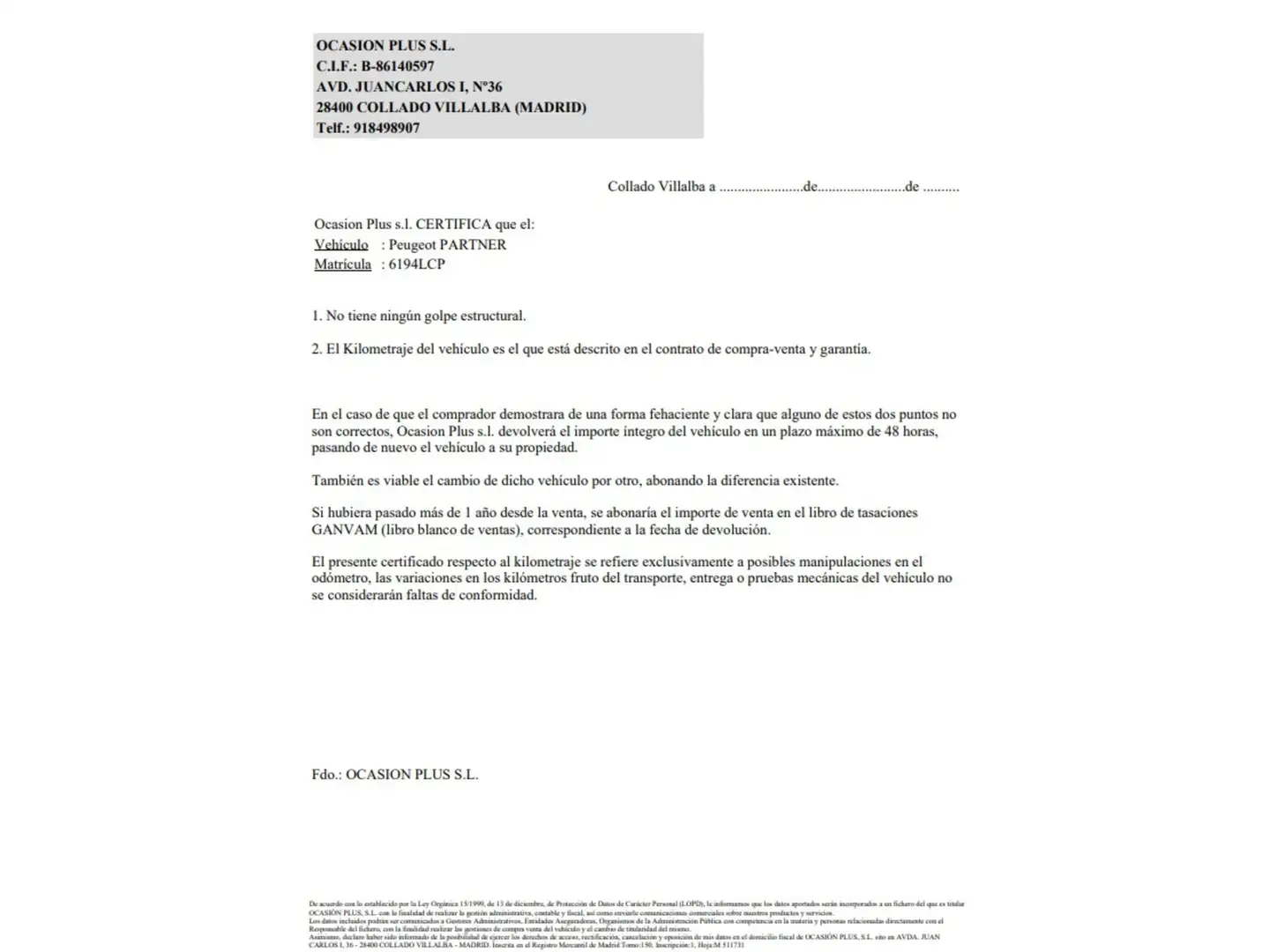 Certificado