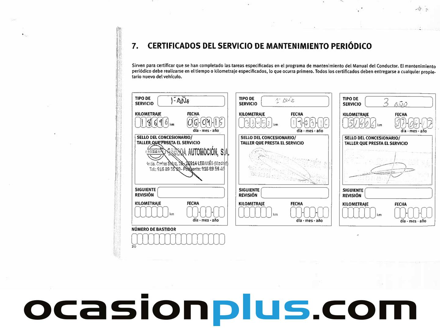 Foto del mantenimiento del Nissan QASHQAI Nissan Qashqai 1.5 dCi 360 4x2 (110 CV)