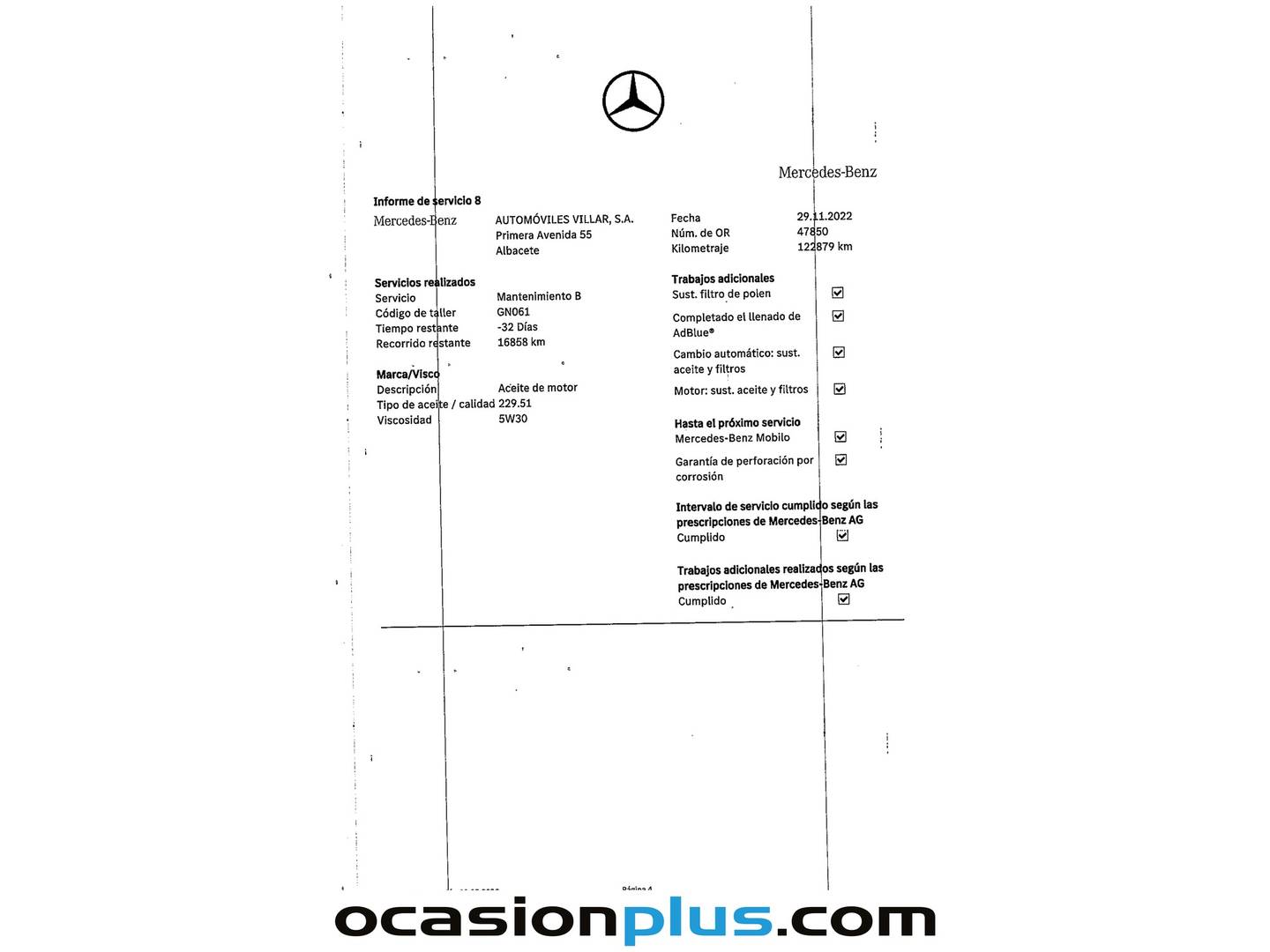 Foto del mantenimiento del Mercedes Clase GLE Mercedes GLE 350 d 4Matic (258 CV) Pack AMG