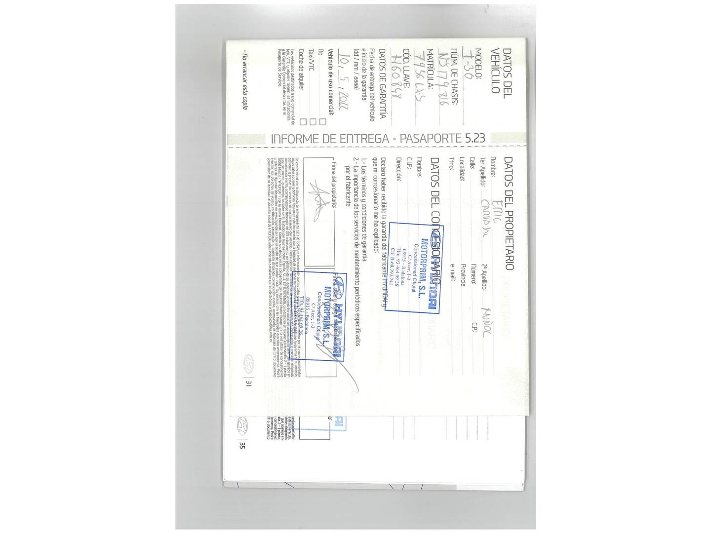 Foto del mantenimiento del Hyundai i30 Hyundai i30 1.0 TGDI 48V N-Line (120 CV)