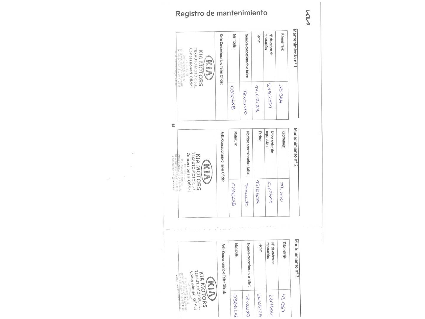 Foto del mantenimiento del KIA Sportage KIA Sportage 1.6 T-GDi Drive 4x2 (150 CV)