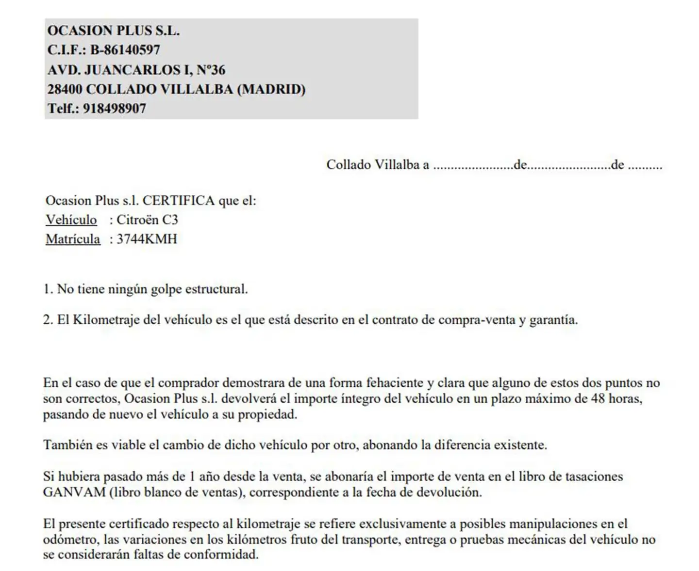 Certificado