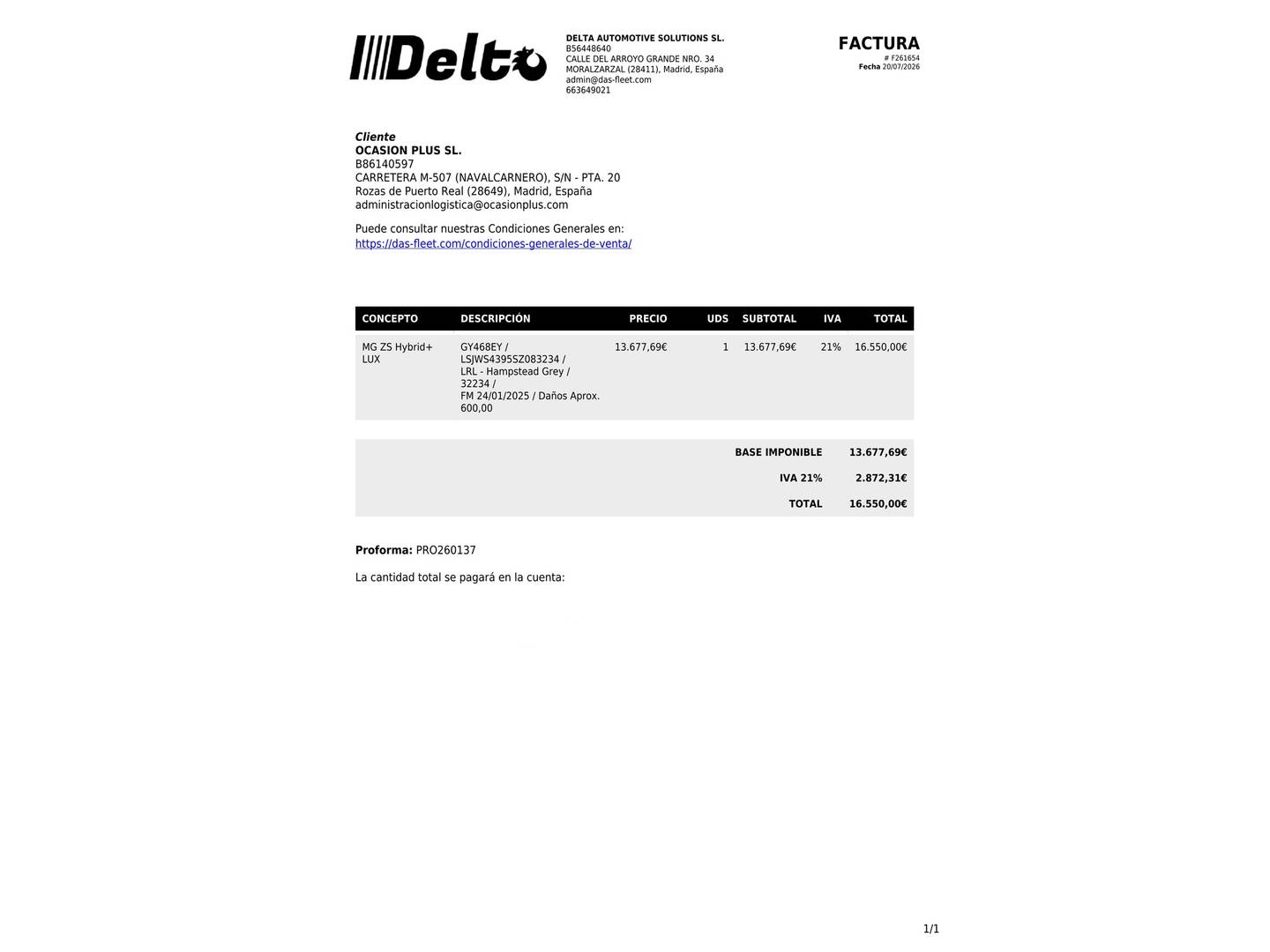 Foto del certificado del Hyundai Kona Hyundai Kona EV Tecno (136 CV)