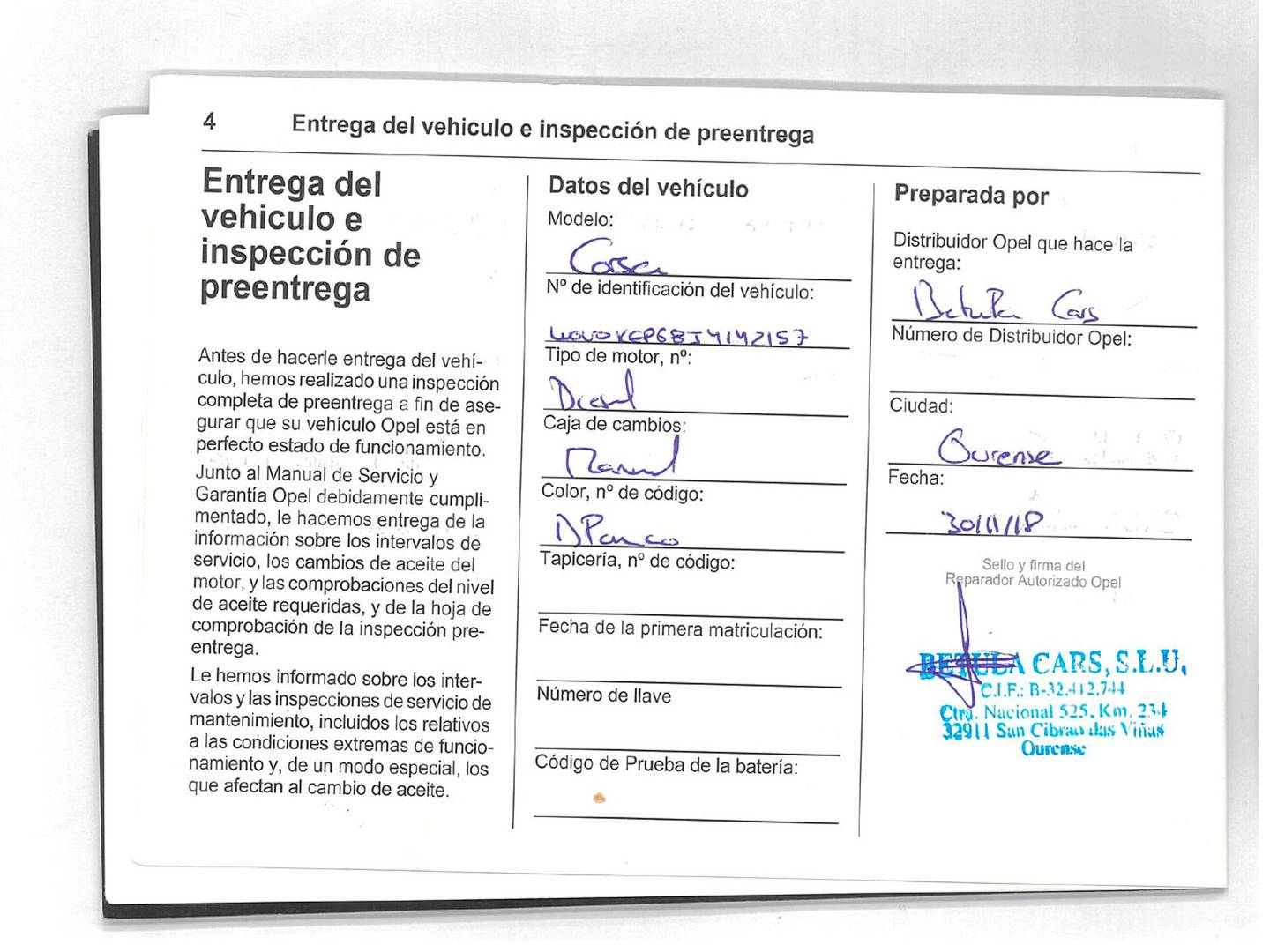 Foto del mantenimiento del Opel Corsa Opel Corsa 1.3 CDTi S&S Selective (95 CV)