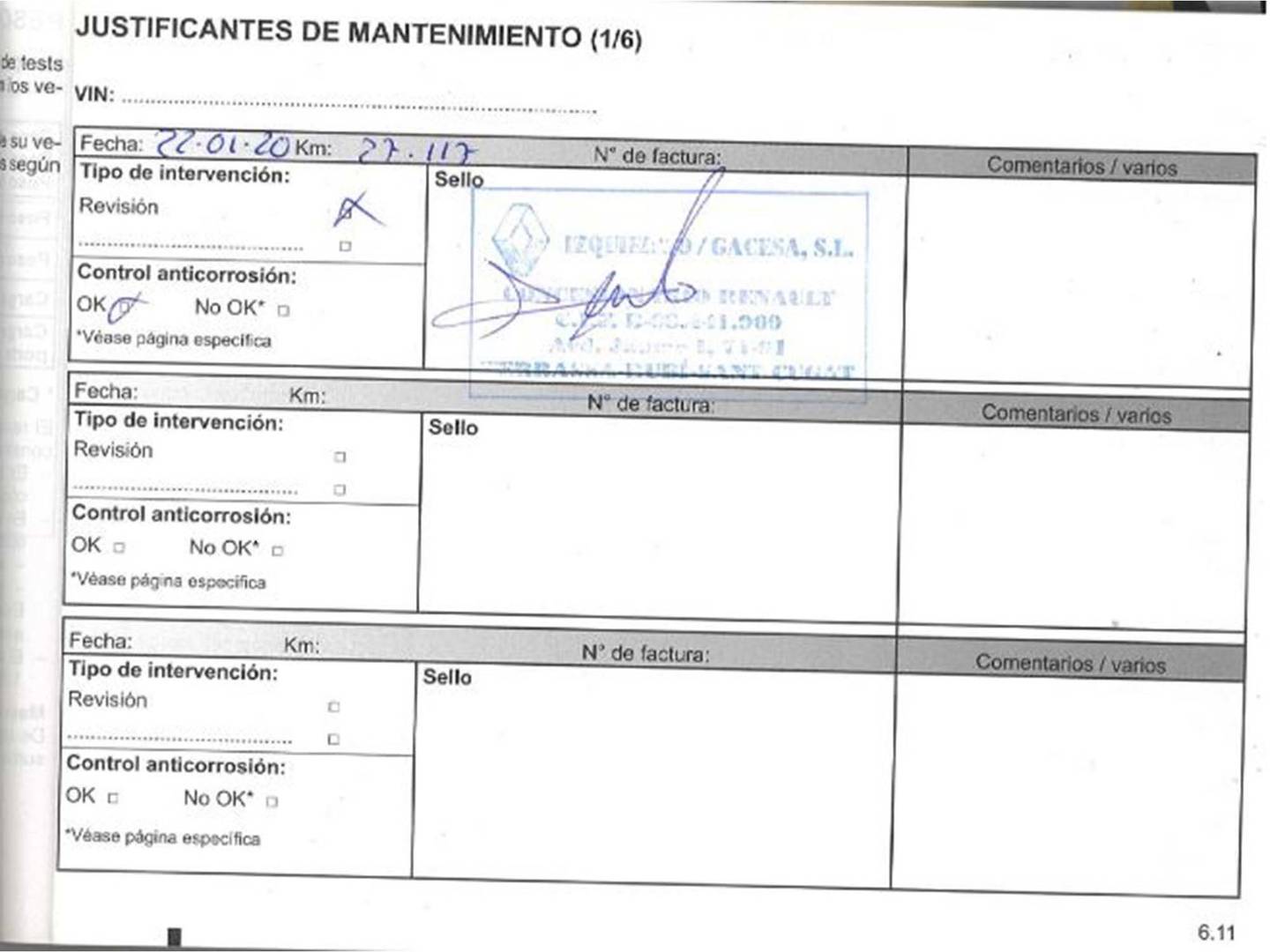 Foto del mantenimiento del Renault Scénic Renault Scenic Zen TCe (140 CV) GPF