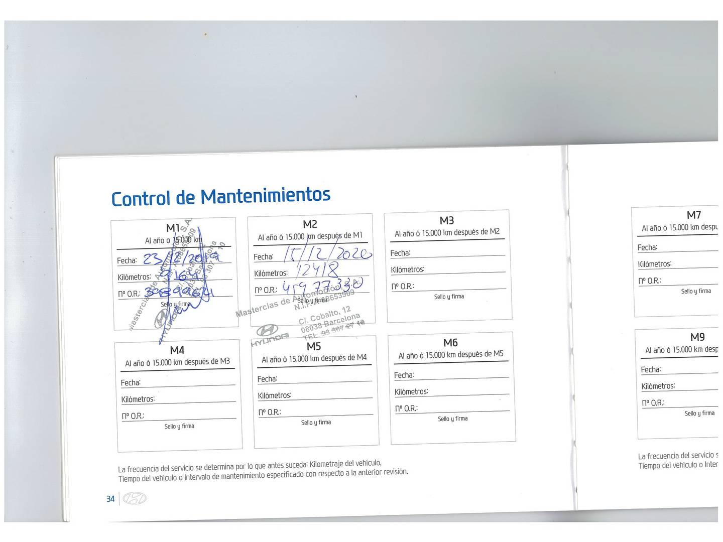 Foto del mantenimiento del Hyundai Kona Hyundai Kona 1.0 TGDi Tecno Red 4x2 (120 CV)