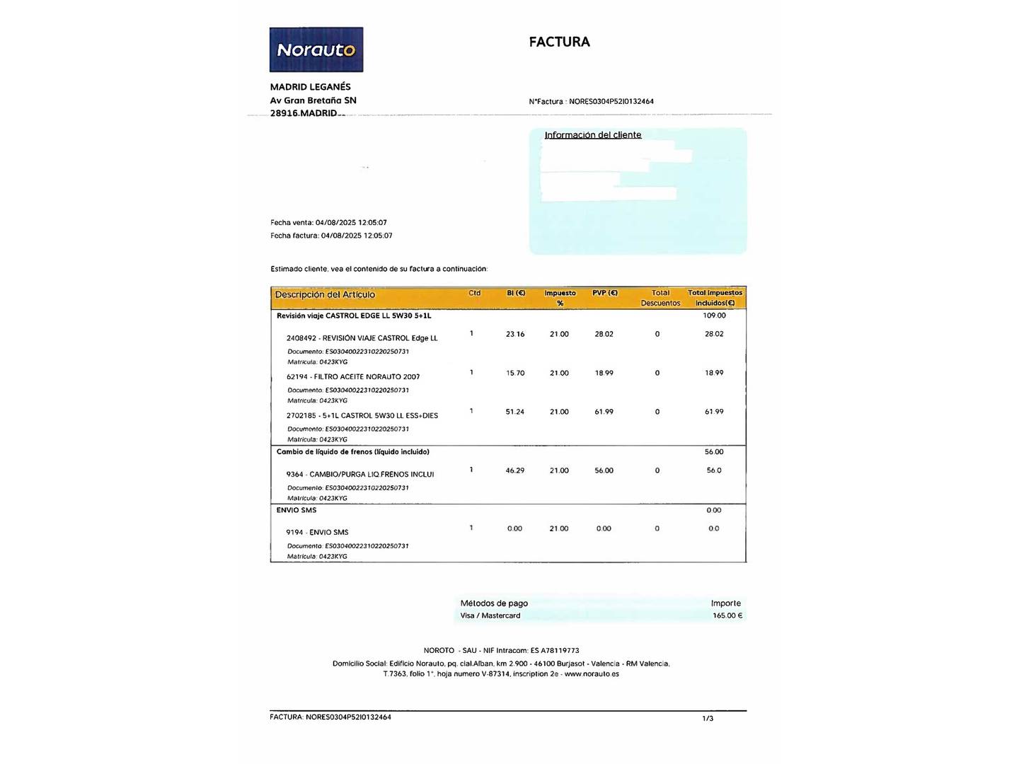 Foto del mantenimiento del Renault Grand Scénic Renault Grand Scenic Zen TCe (140 CV) GPF 7 Plazas