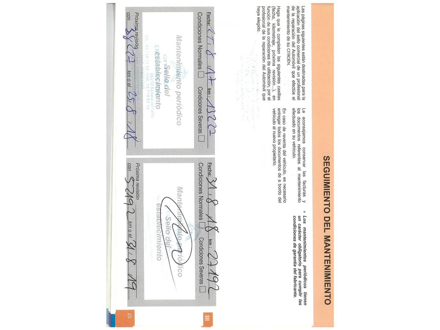 Foto del mantenimiento del Citroën C4 Cactus Citroën C4 Cactus BlueHDi 100 Feel Edition ETG6 73 kW (100 CV)