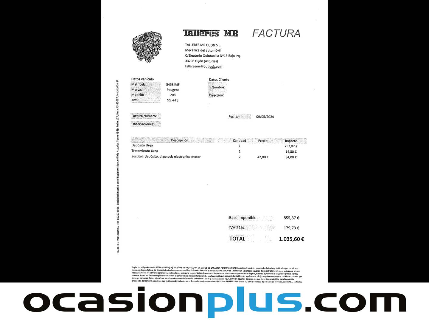 Foto del mantenimiento del Peugeot 208 Peugeot 208 Style BlueHDi (75 CV)
