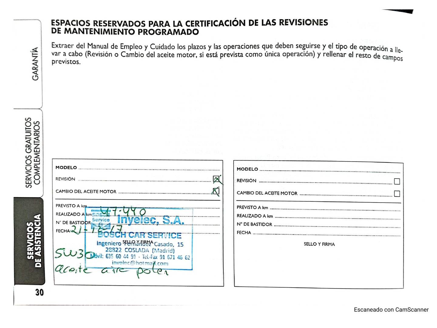 Foto del mantenimiento del Fiat 500 Fiat 500 1.2 8v Lounge (69 CV)