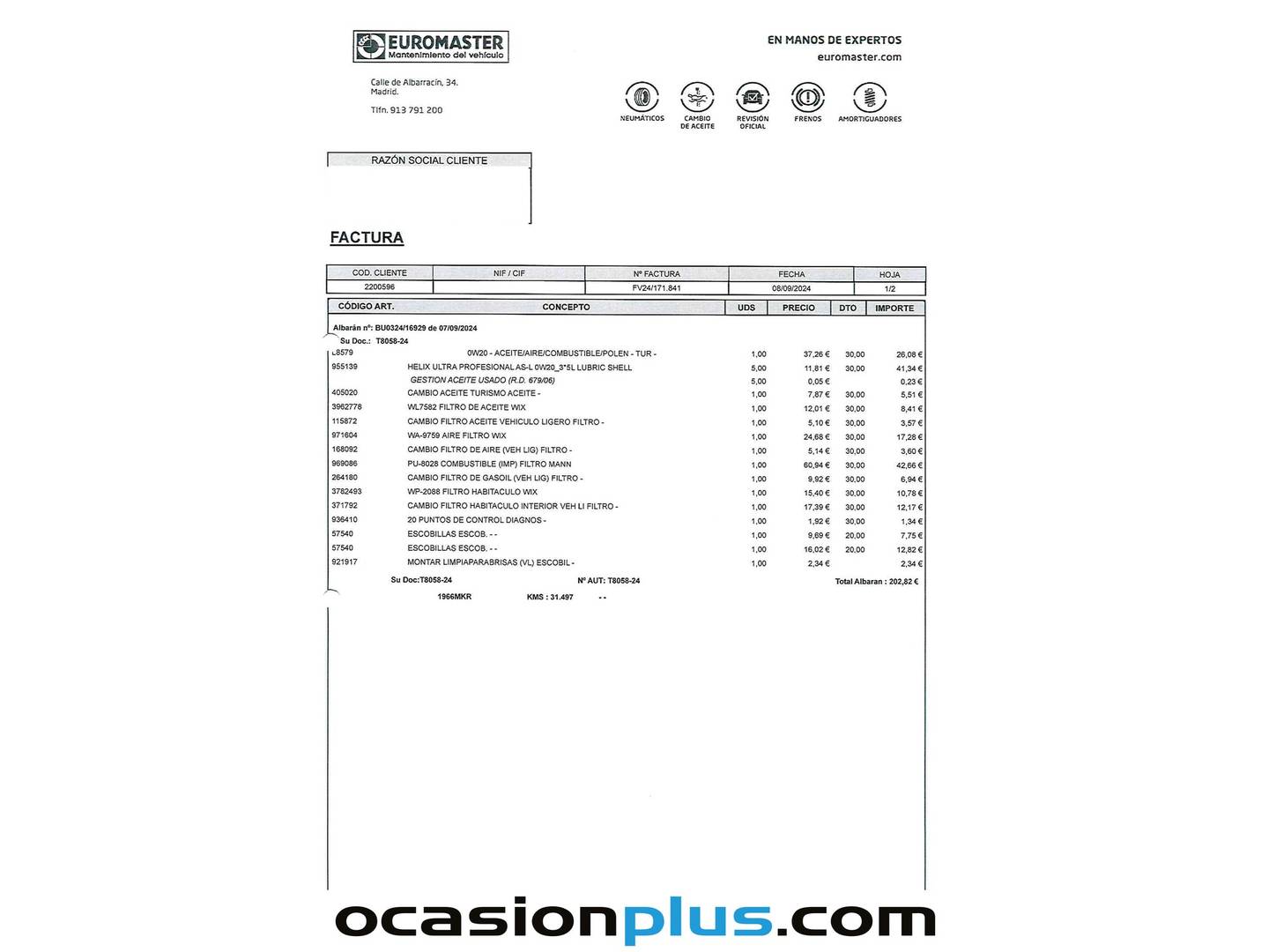 Foto del mantenimiento del Volkswagen Caddy Volkswagen Caddy Cargo Cargo 2.0 TDI (75 CV)