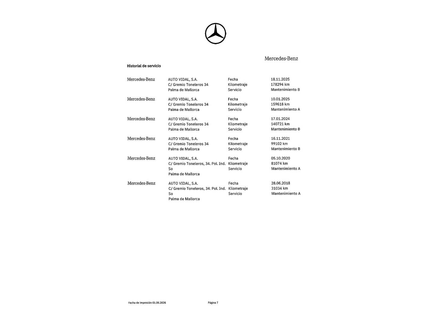 Foto del mantenimiento del Mercedes CLA Mercedes CLA 200 CDI (136 CV) Pack AMG