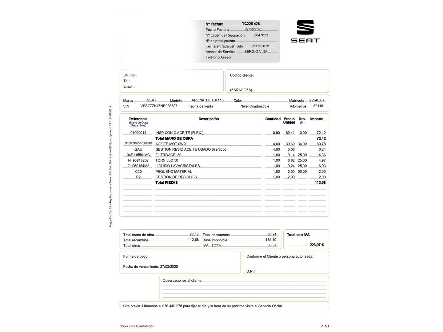 Foto Seat Arona SEAT Arona 1.0 TSI Xperience Plus DSG  (110 CV)