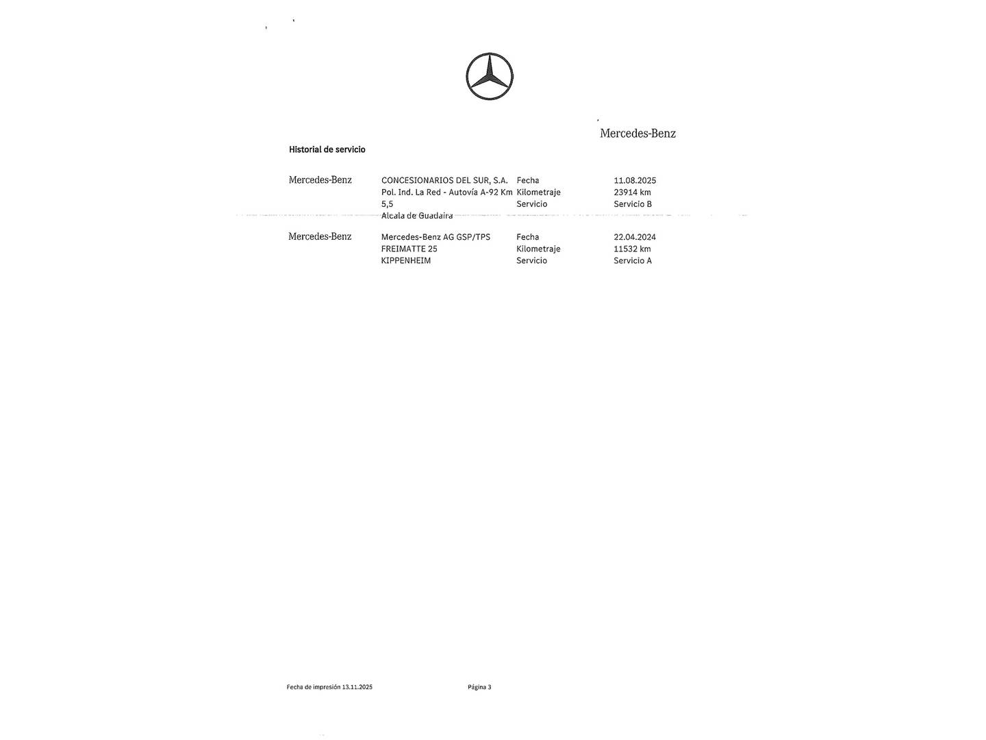 Foto del mantenimiento del Mercedes Clase C Mercedes Clase C C Estate 200 (204 CV)