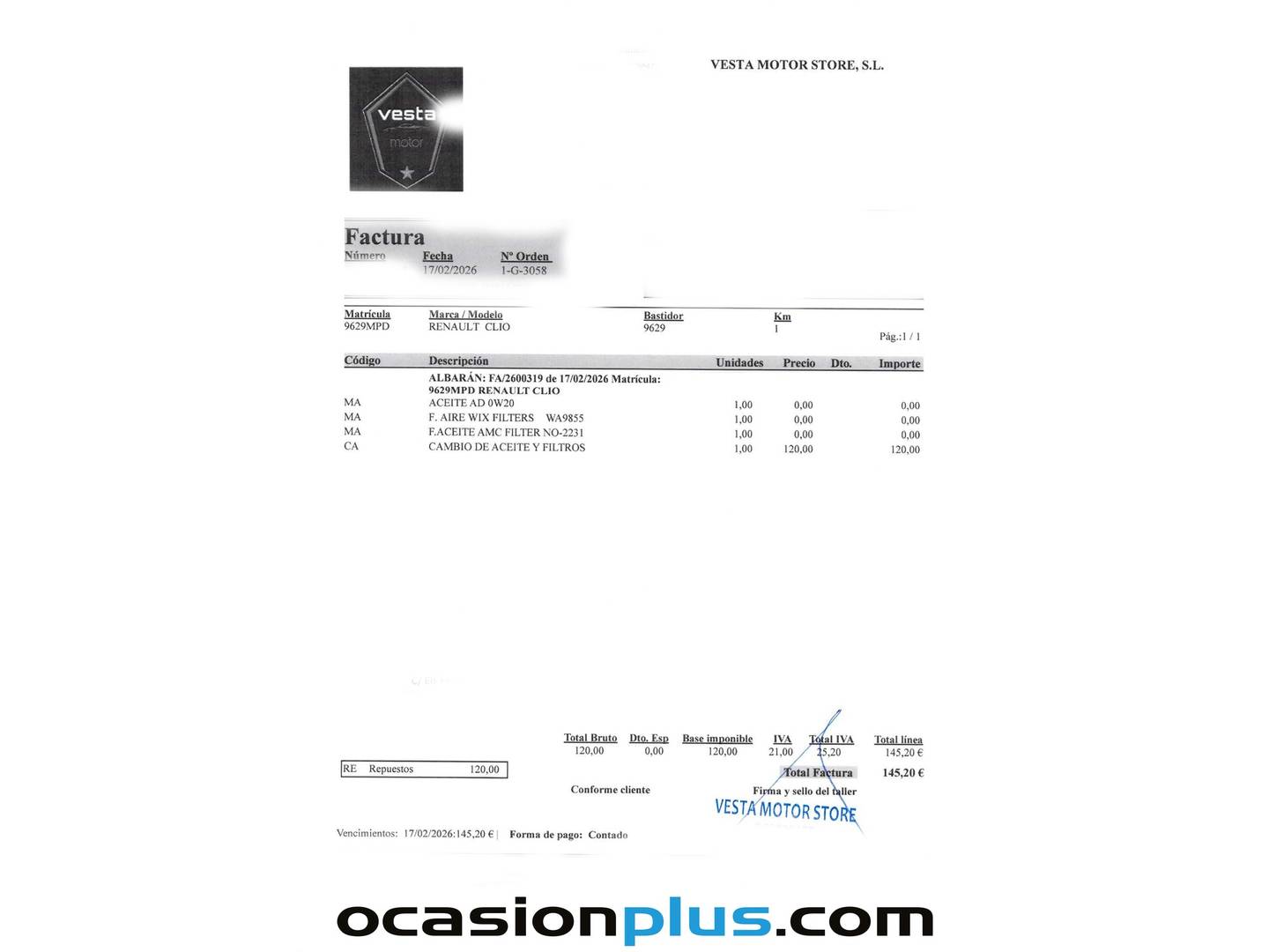 Foto del mantenimiento del Renault Clio Renault Clio Techno TCe (90 CV)