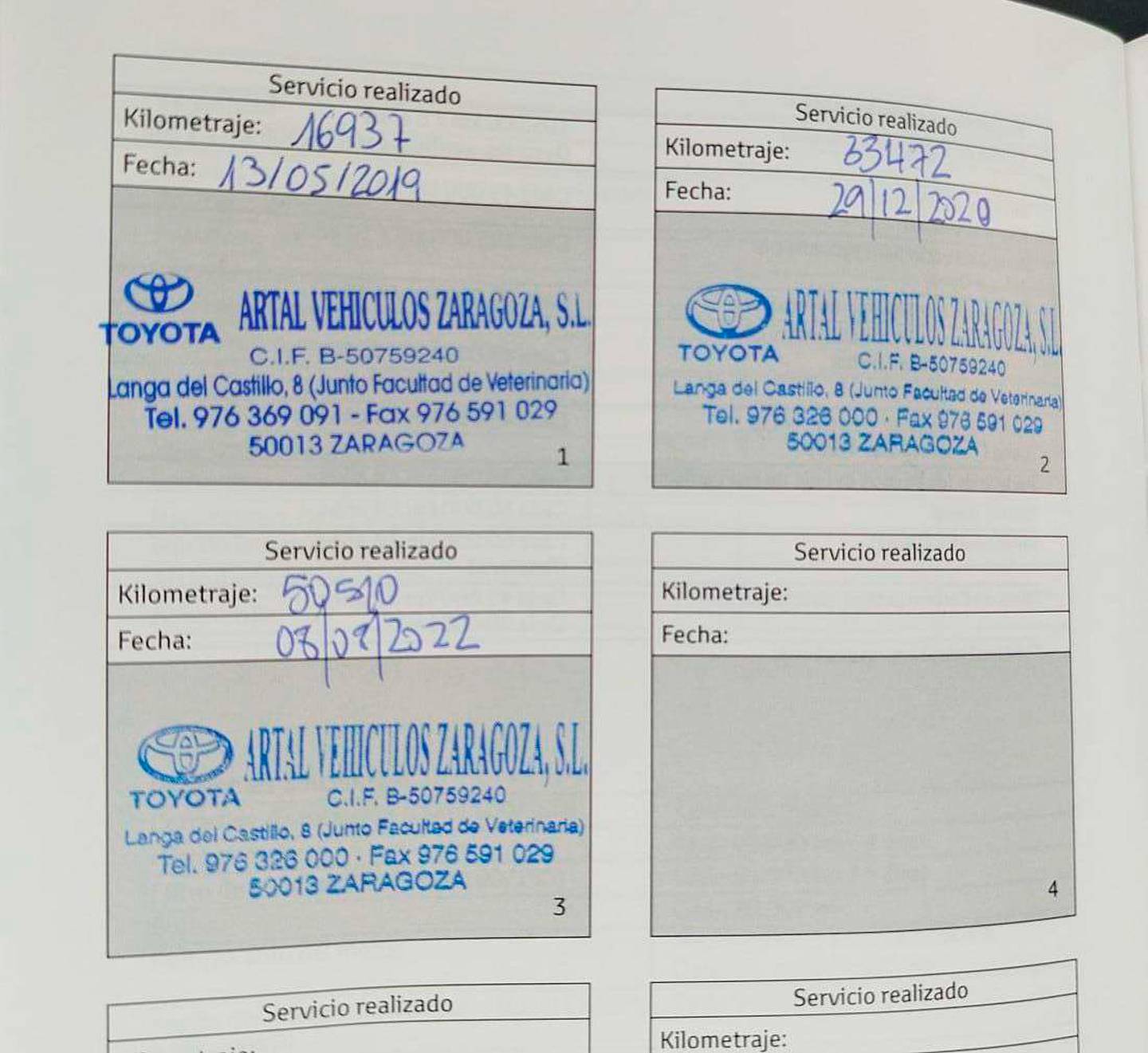 Foto del mantenimiento del Toyota Rav4 Toyota Rav4 2.5l hybrid Advance Pack Drive 2WD (197 CV)