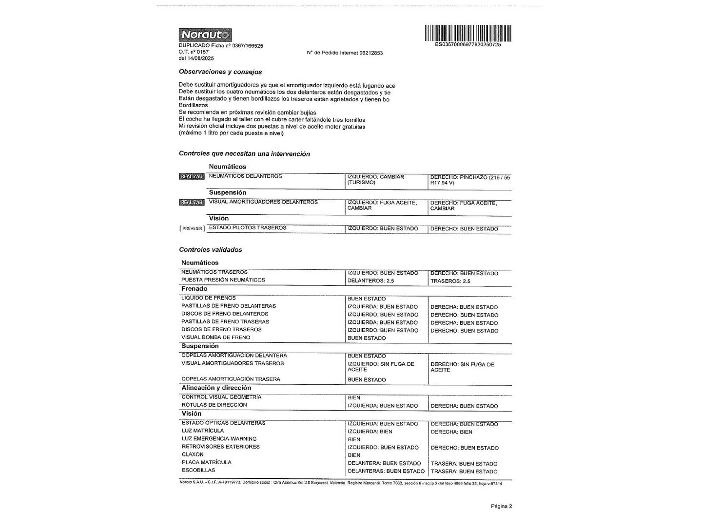 Foto del mantenimiento del Volkswagen T-Roc Volkswagen T-Roc Advance Style 1.0 TSI (115 CV)