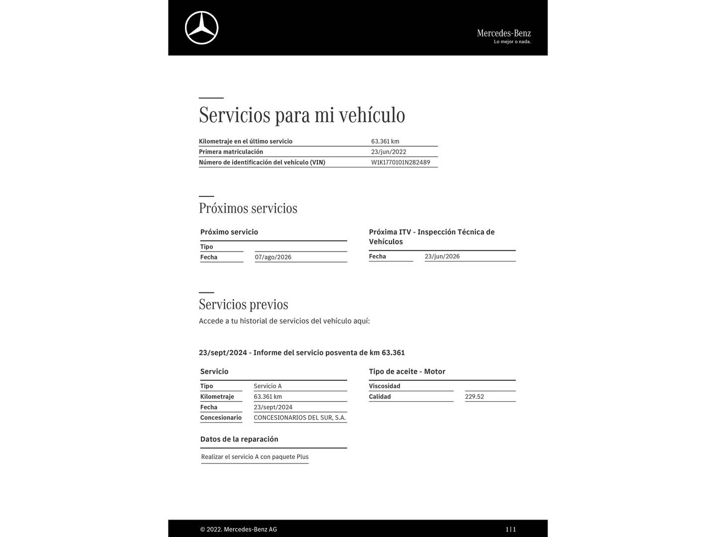 Foto del mantenimiento del PLA H440 PLA H440 (130 CV) 6 Plazas