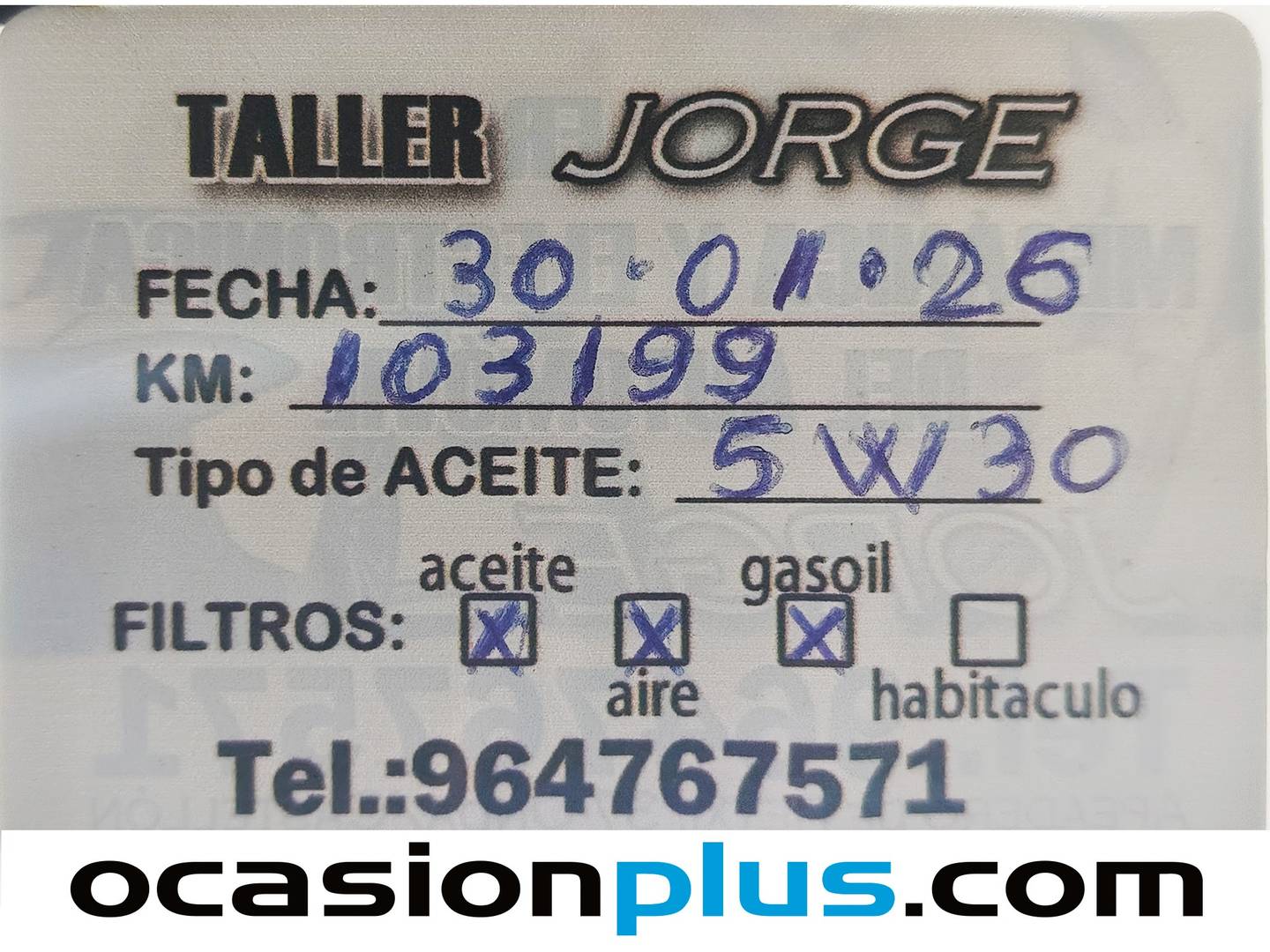 Foto del mantenimiento del Renault Kangoo Combi Renault Kangoo Combi dCi 90 M1-AF Emotion Energy E6 (90 CV)