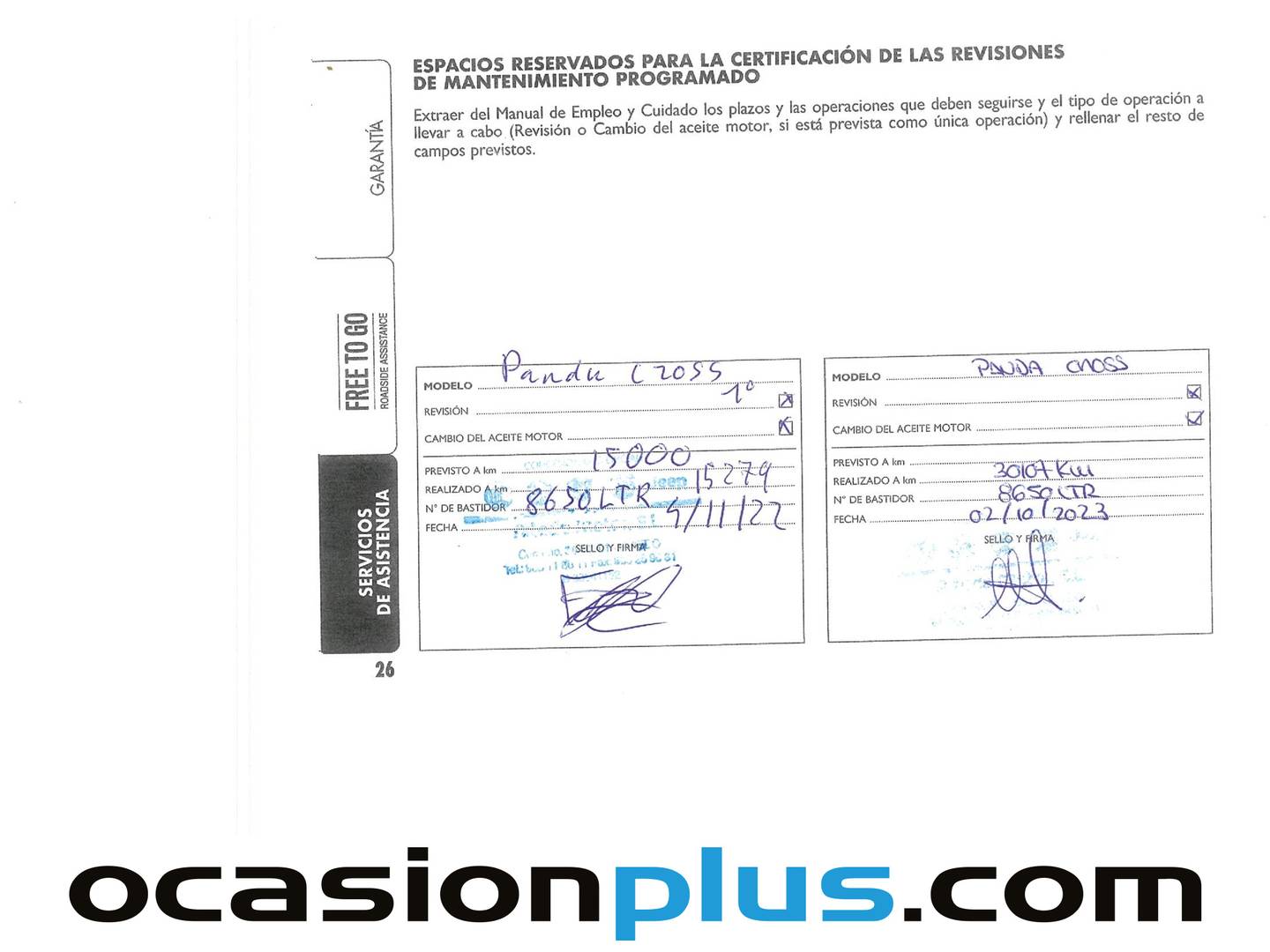 Foto del mantenimiento del Fiat Panda Fiat Panda 0.9 TwinAir Cross 4x4 (85 CV)