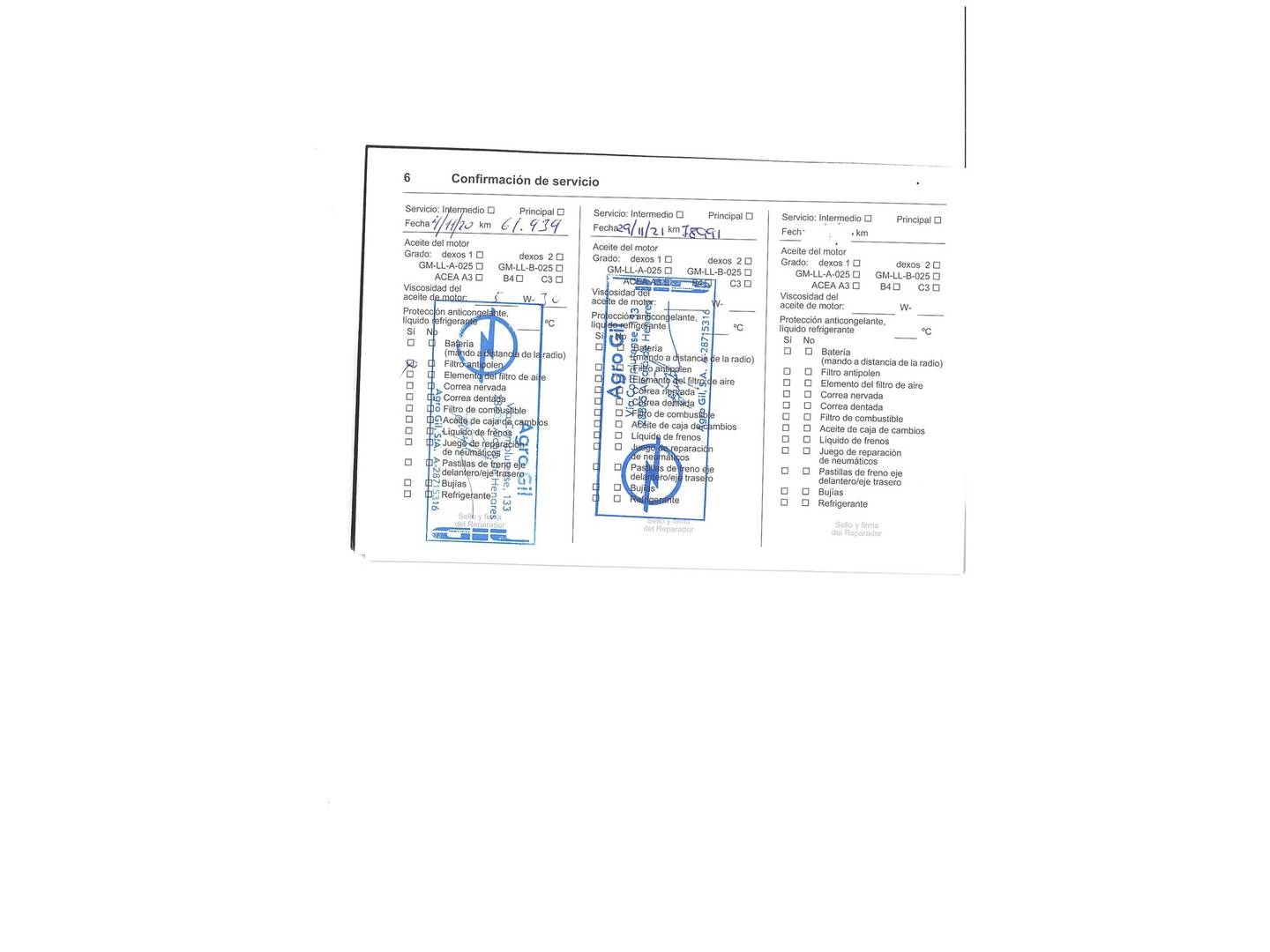 Foto del mantenimiento del Opel Vivaro Opel Vivaro 1.6 CDTI S&S L2 2.9t Plus-9 (125 CV) 9 Plazas