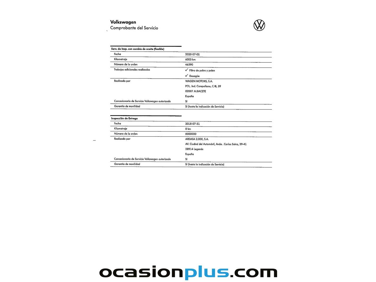 Foto del mantenimiento del Volkswagen Tiguan Volkswagen Tiguan Sport 1.4 TSI 4Motion (150 CV) DSG Pack R Line