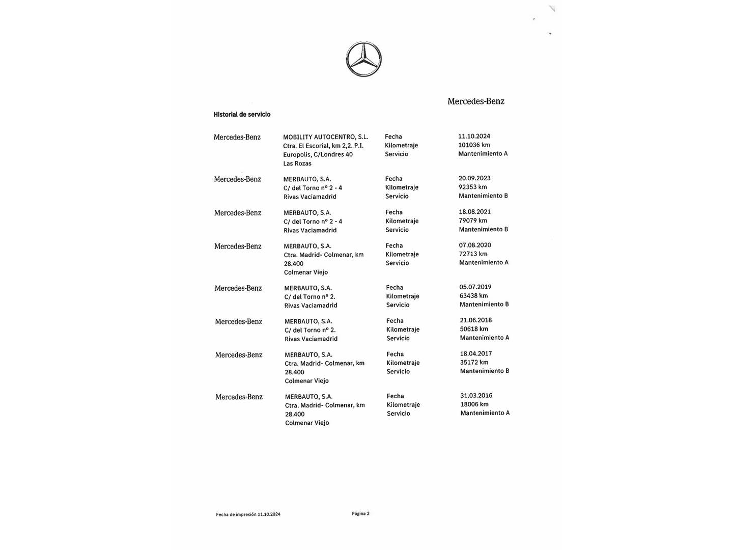 Foto del mantenimiento del Mercedes Clase E Mercedes Clase E 220 BlueTEC Avantgarde (170 CV)