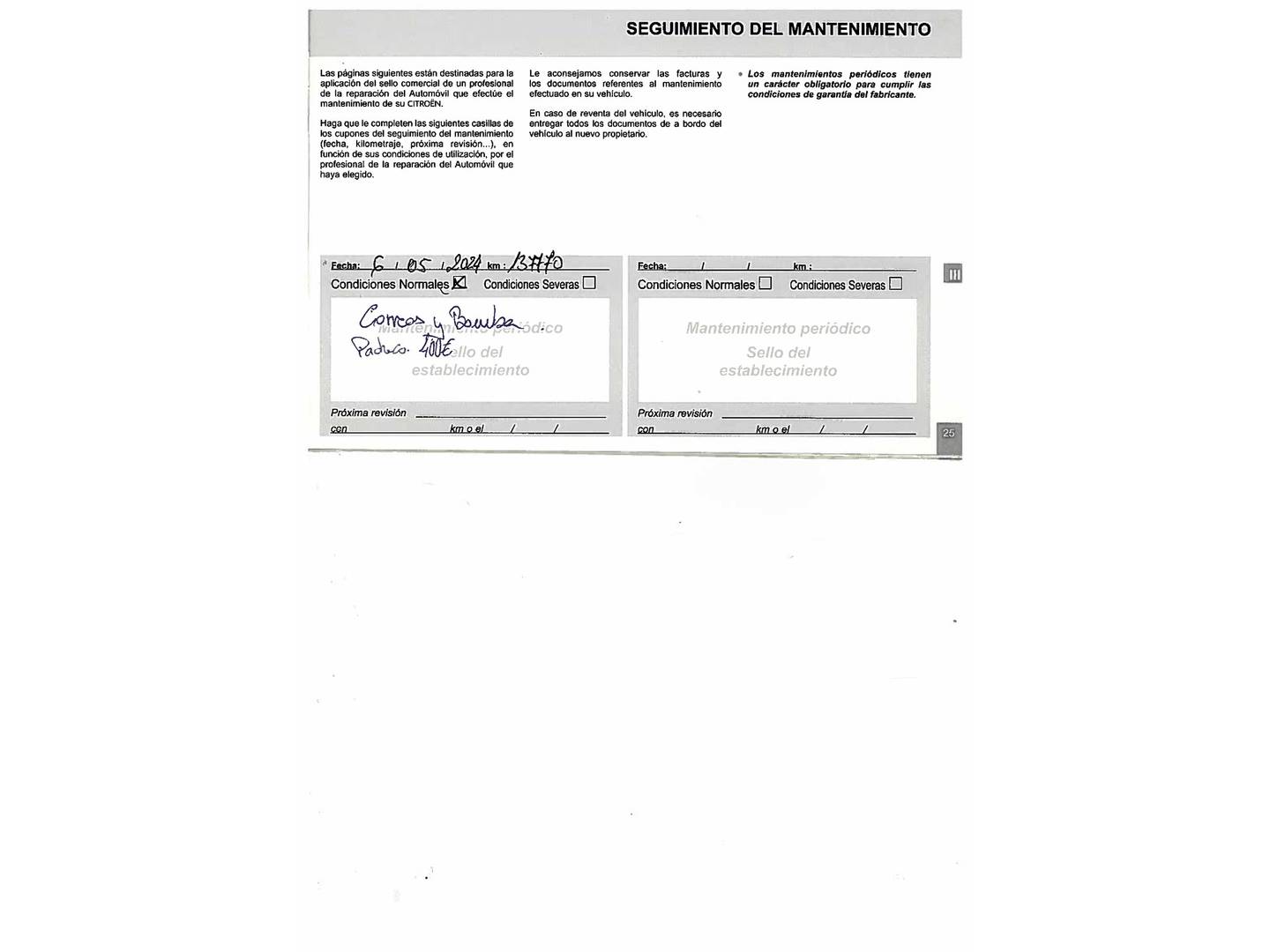 Foto del mantenimiento del Citroën Grand C4 Spacetourer Citroën Grand C4 Spacetourer BlueHDi 130 S&S Live (130 CV) 7 Plazas