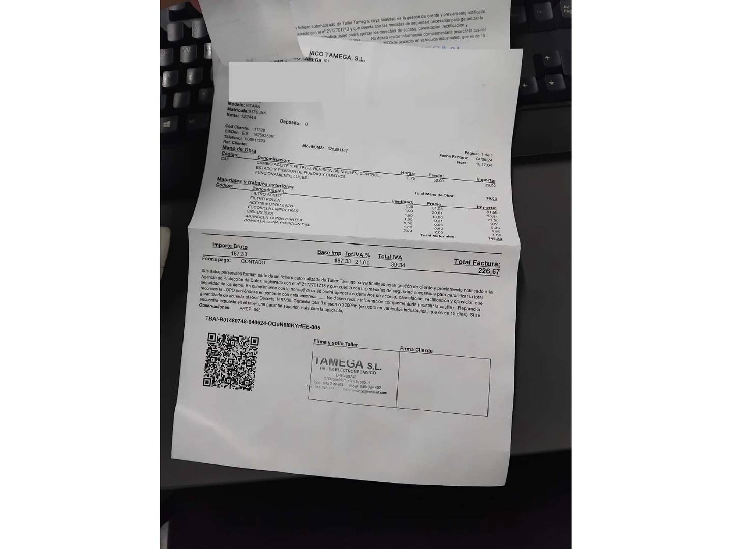 Foto del mantenimiento del Suzuki Vitara Suzuki Vitara 1.6 DDiS GLE (120 CV)