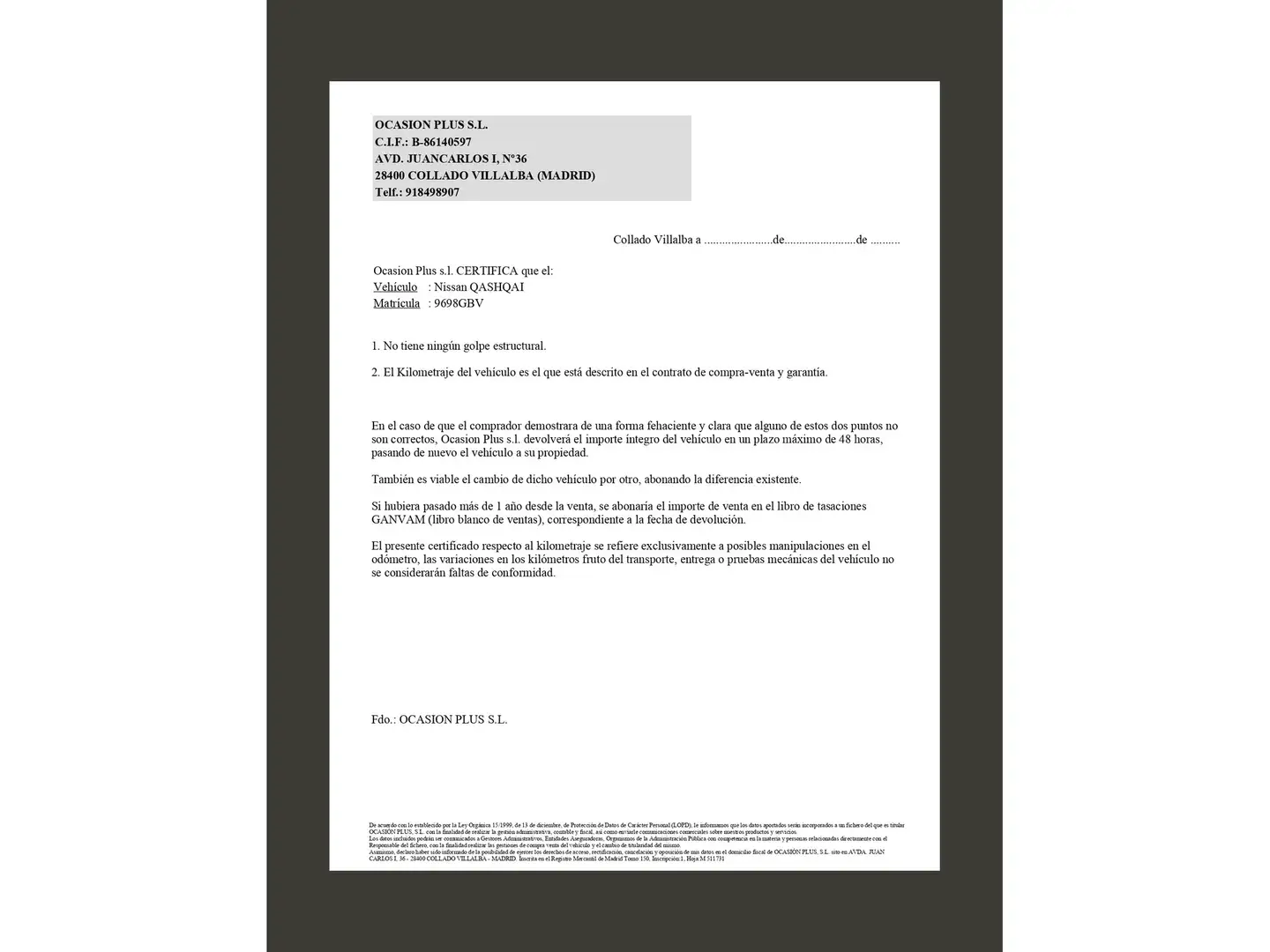 Certificado