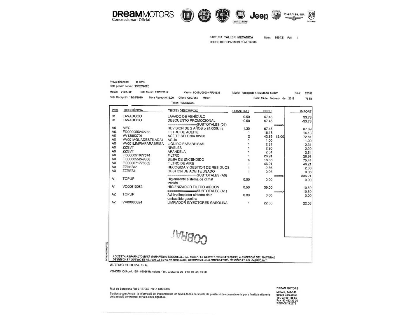 Jeep Renegade Jeep Renegade 1.4 Multiair Limited 4x2 (140 CV) gasolina