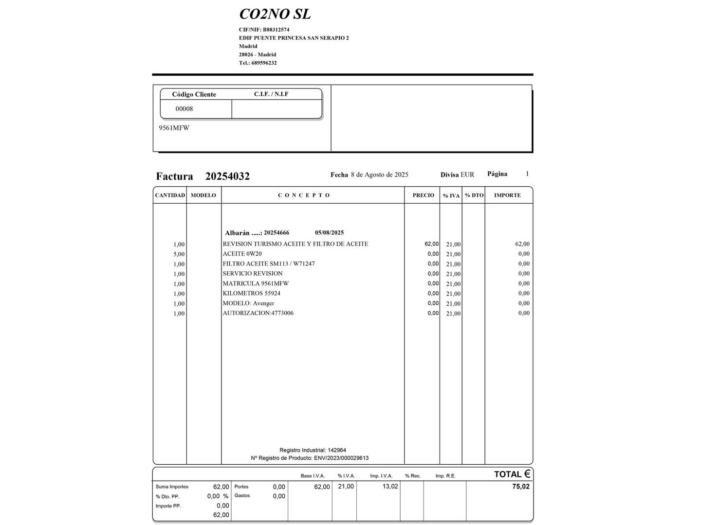 Foto del mantenimiento del Jeep Avenger Jeep Avenger 1.2 G Summit (100 CV)