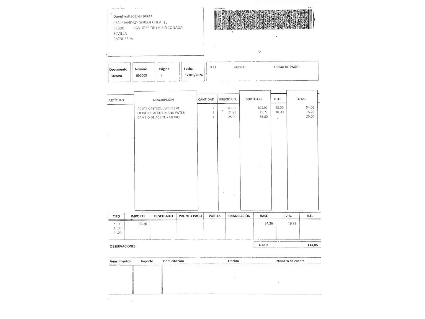Foto del mantenimiento del Skoda Kodiaq Skoda Kodiaq 2.0 TDI Ambition 4x2 DSG (150 CV)