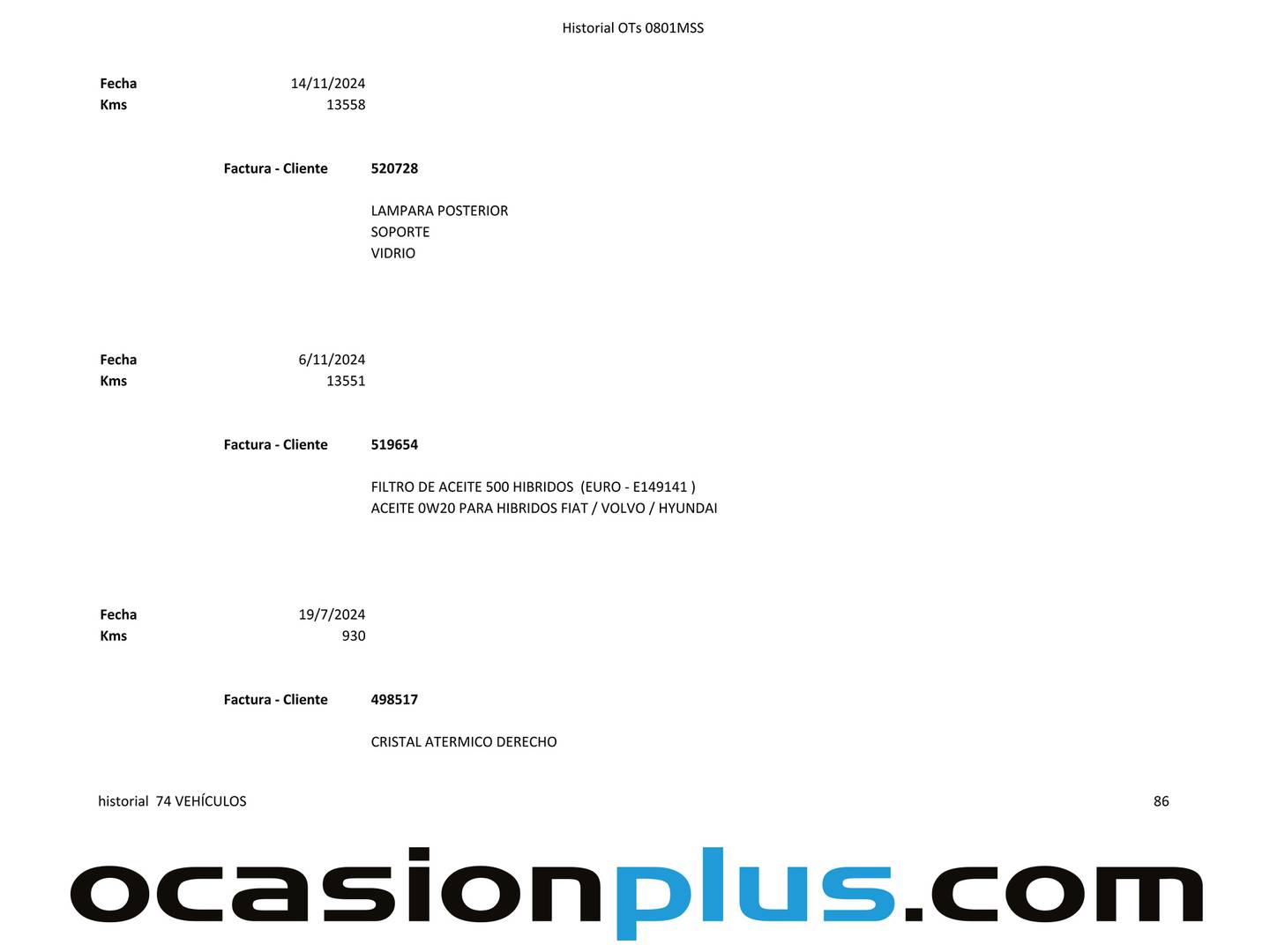 Foto del mantenimiento del Fiat 500 Fiat 500 1.0 Hybrid Dolcevita (70 CV)