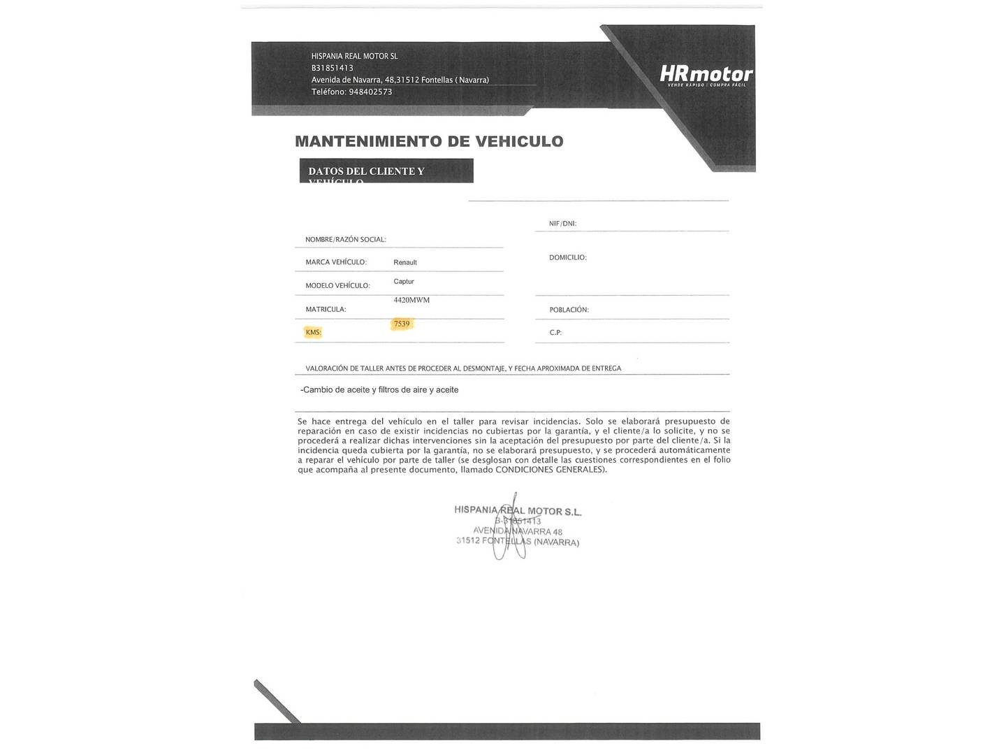 Foto del mantenimiento del Renault Captur Renault Captur Techno TCe 160 Mild Hybrid EDC (160 CV)