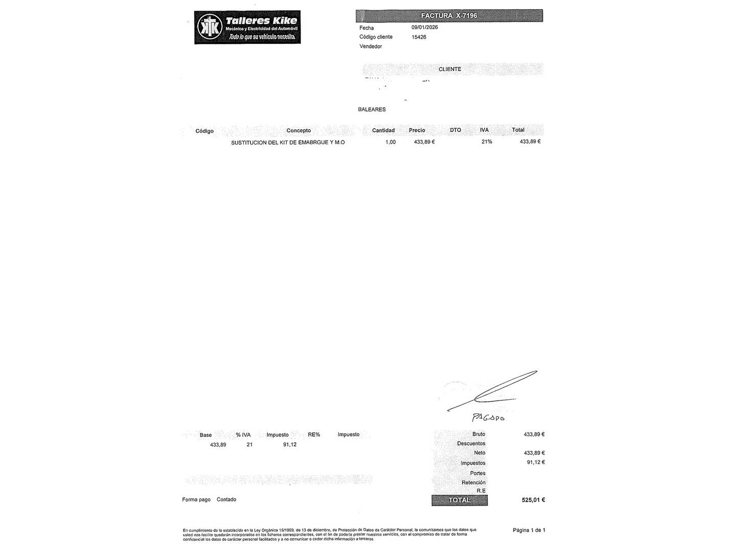 Foto del mantenimiento del Peugeot 208 Peugeot 208 1.2 PureTech Active (82 CV)