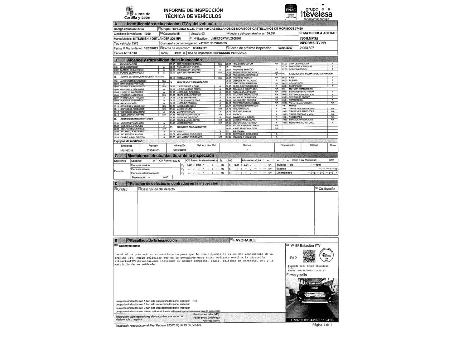 Mitsubishi Outlander Mitsubishi Outlander 200 MPI Motion 2WD CVT (150 CV) de segunda mano