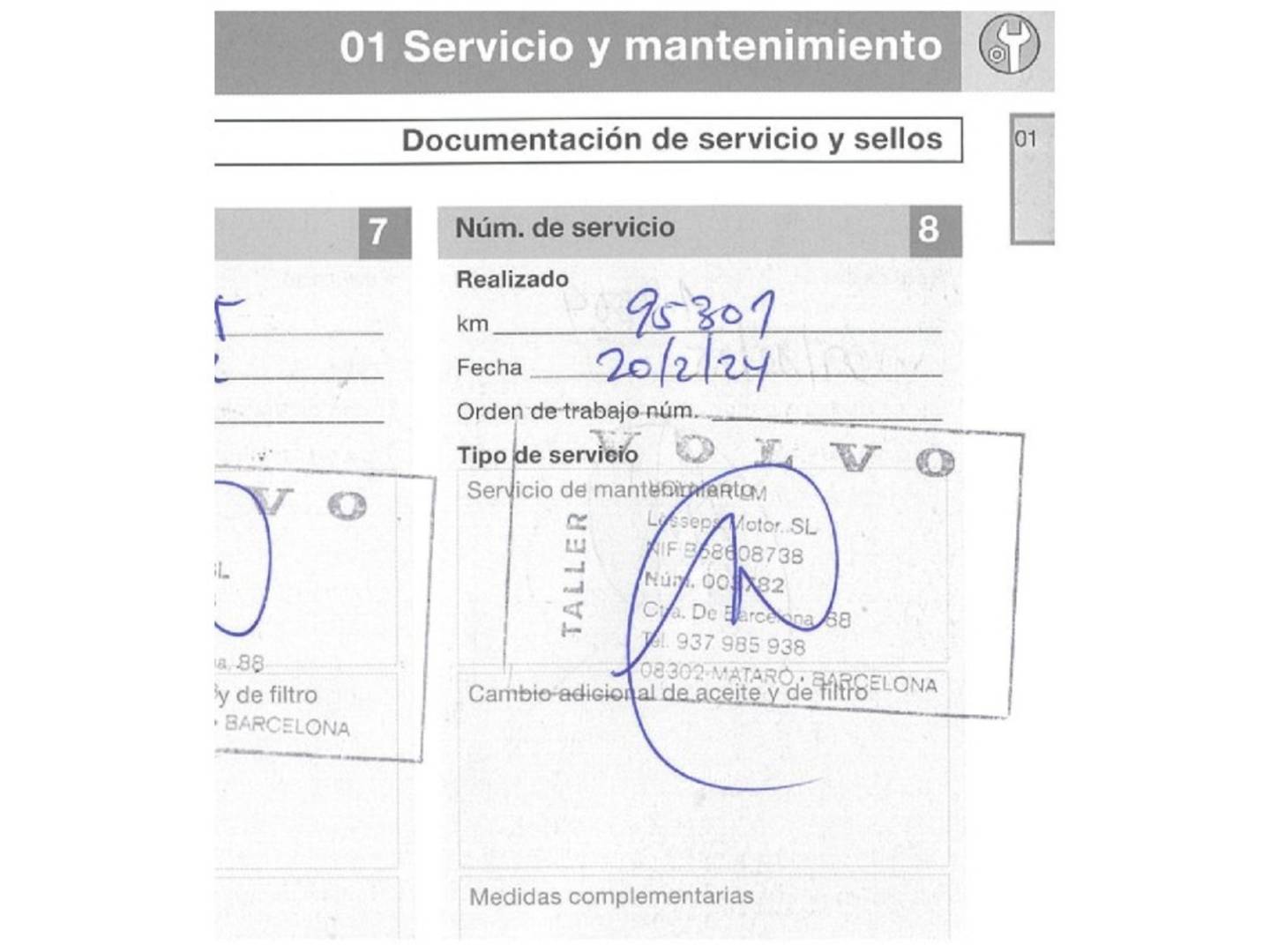 Foto del mantenimiento del Volvo S60 Volvo S60 D3 Momentum (163 CV)
