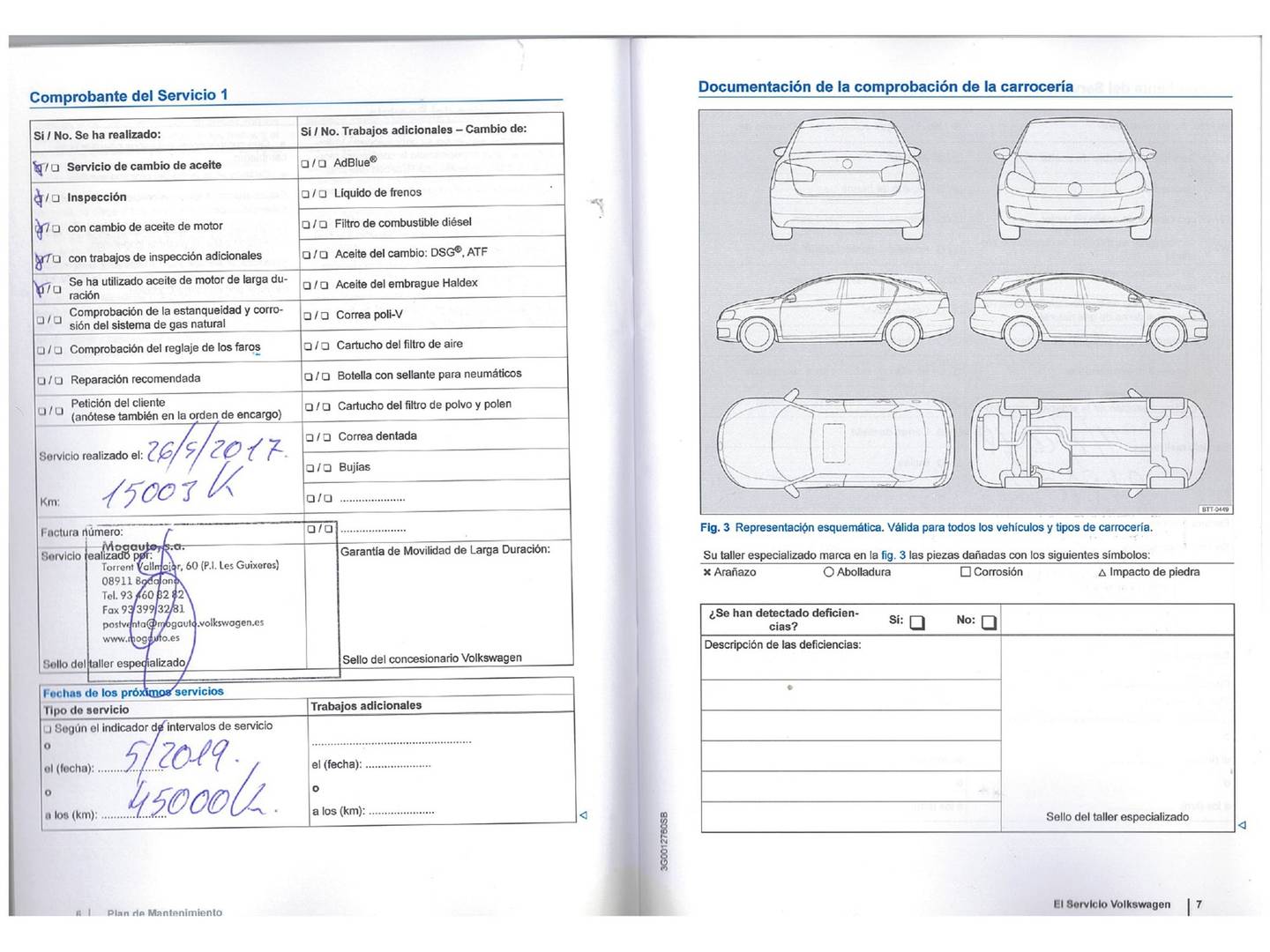 Foto del mantenimiento del Volkswagen Tiguan Volkswagen Tiguan T1 2.0 TDI BMT 4x2 (110 CV)