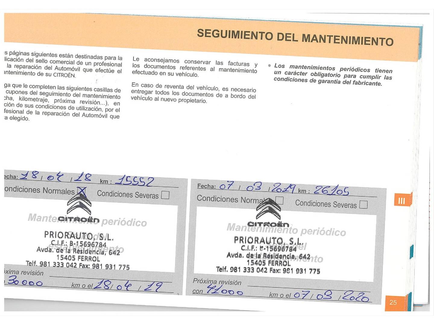 Foto del mantenimiento del Citroën C4 Cactus Citroën C4 Cactus PureTech 82 Feel Edition (82 CV)