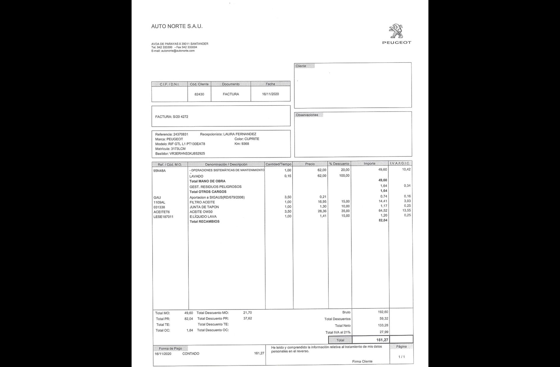 Peugeot Rifter PureTech 130 GT Line Standard EAT8 - foto 20